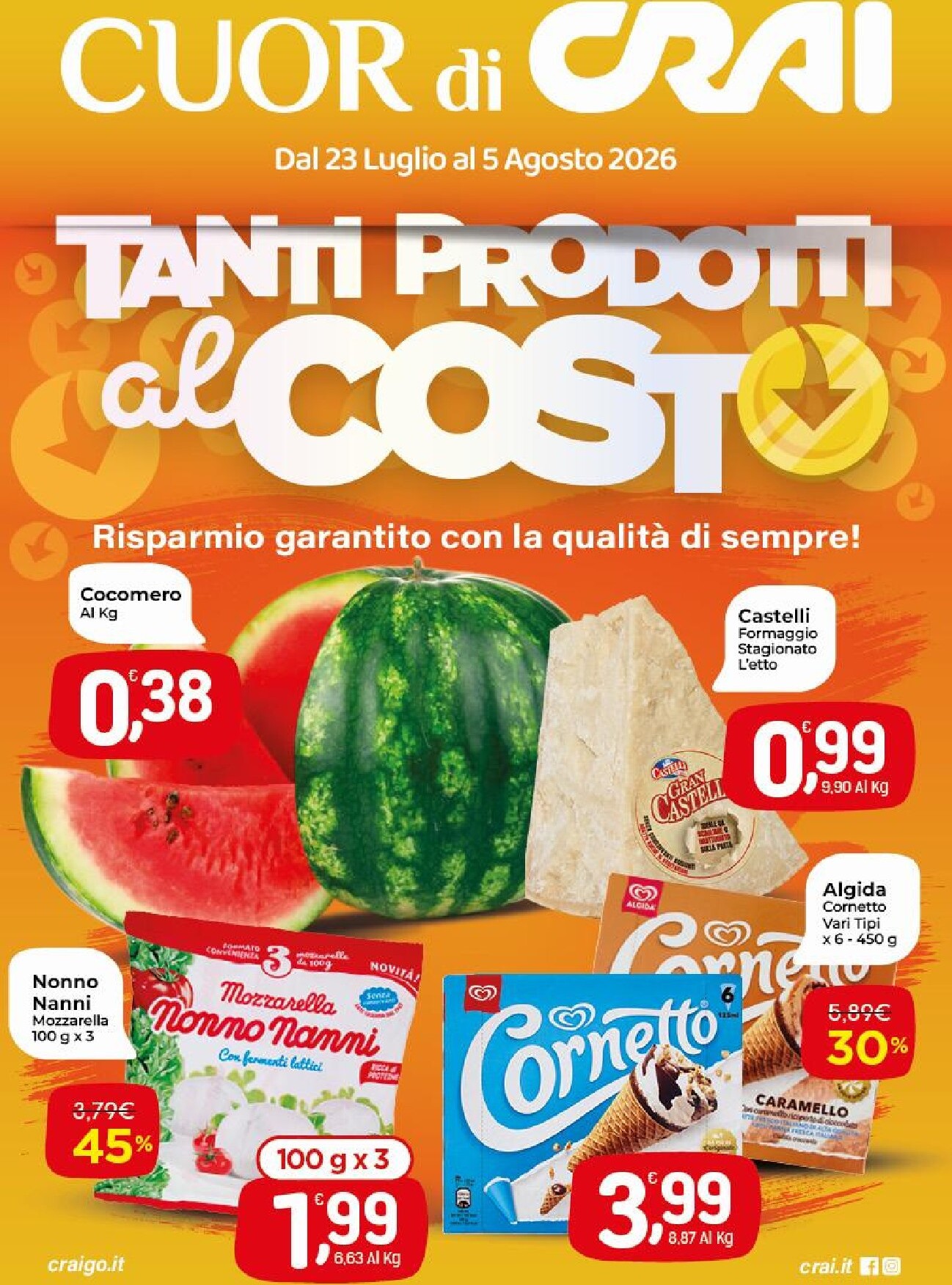 crai - Volantino attuale di Crai - Risparmio valido dal giovedì 23/07/2026 al mercoledì 05/08/2026 - page: 1