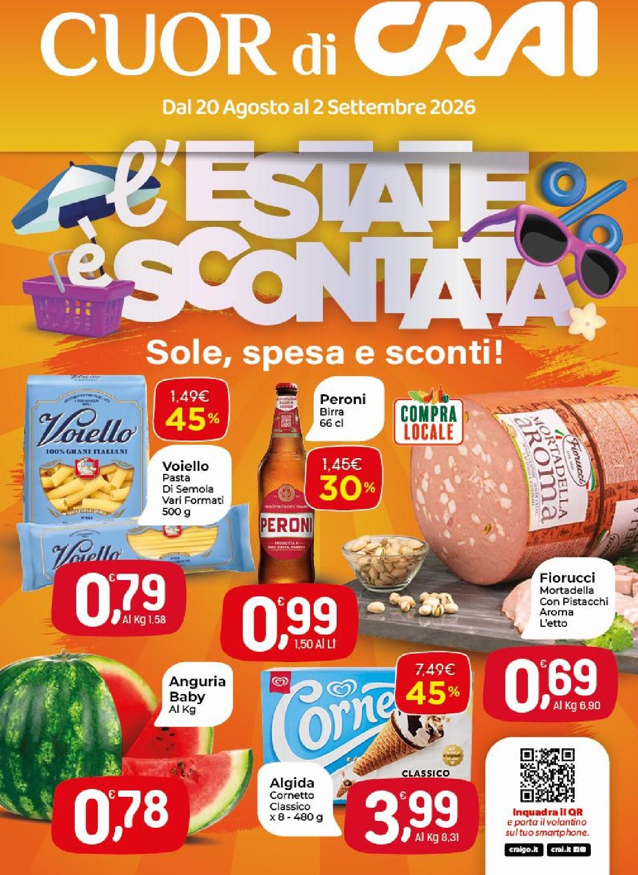 crai - Volantino attuale di Crai valido dal giovedì 20/08/2026 al mercoledì 02/09/2026