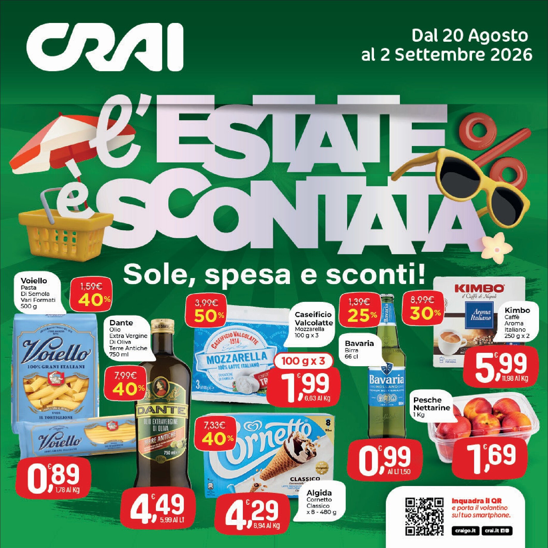 crai - Volantino attuale di Crai Roma valido dal giovedì 20/08/2026 al mercoledì 02/09/2026