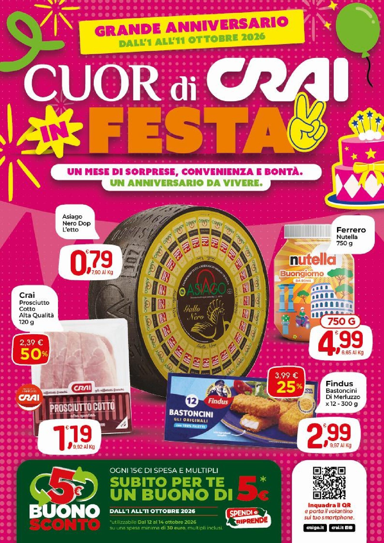 crai - Volantino attuale di Crai valido dal giovedì 01/10/2026 al domenica 11/10/2026