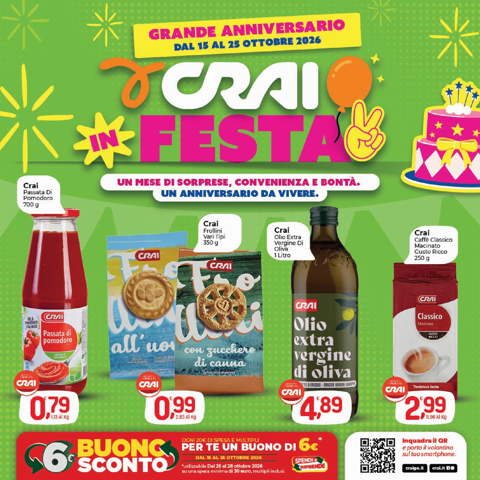 crai - Volantino attuale di Crai - Salerno — Campania valido dal giovedì 15/10/2026 al domenica 25/10/2026