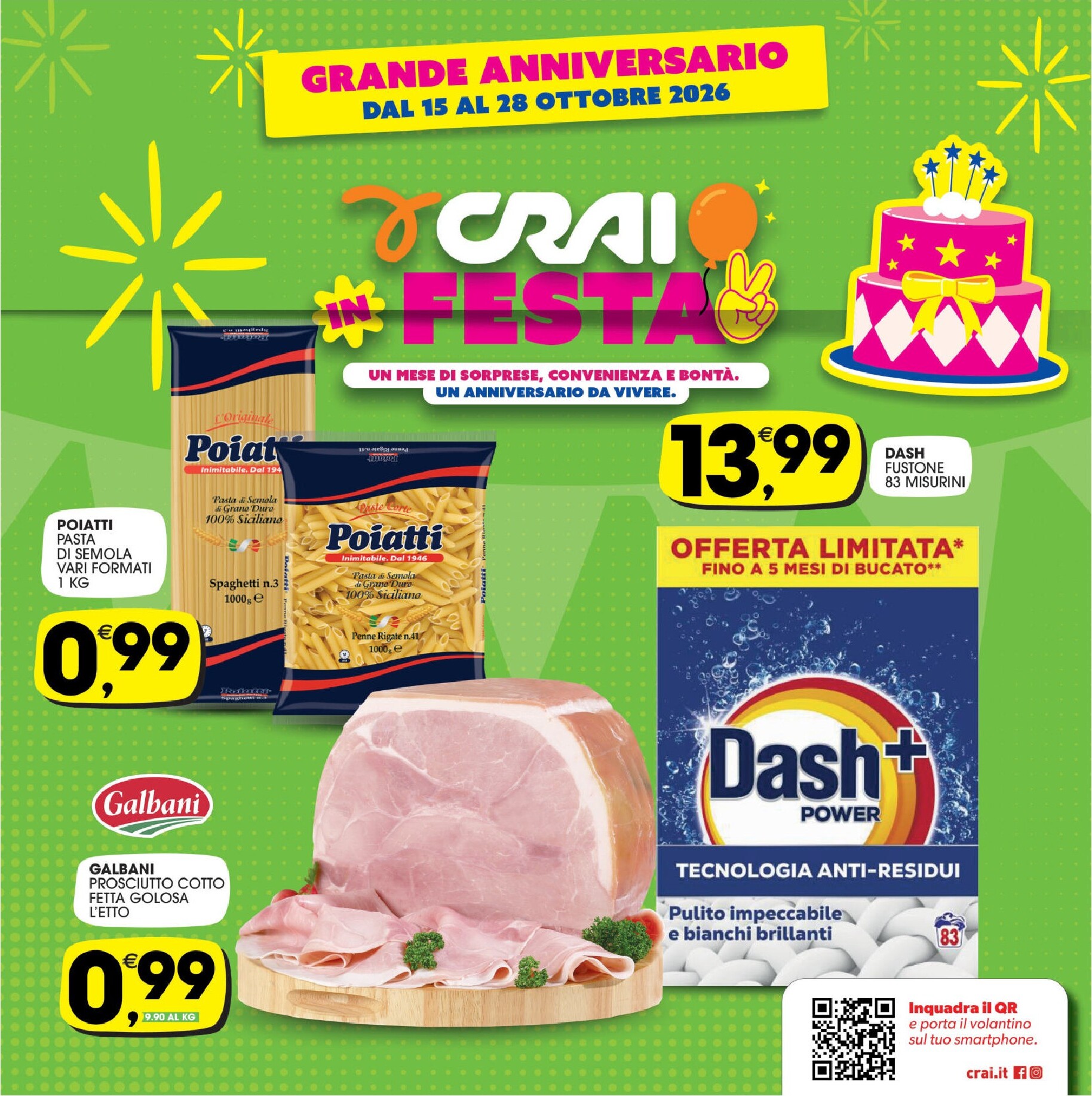 crai - Volantino attuale di Crai - Palermo — Sicilia valido dal giovedì 15/10/2026 al mercoledì 28/10/2026 - page: 1