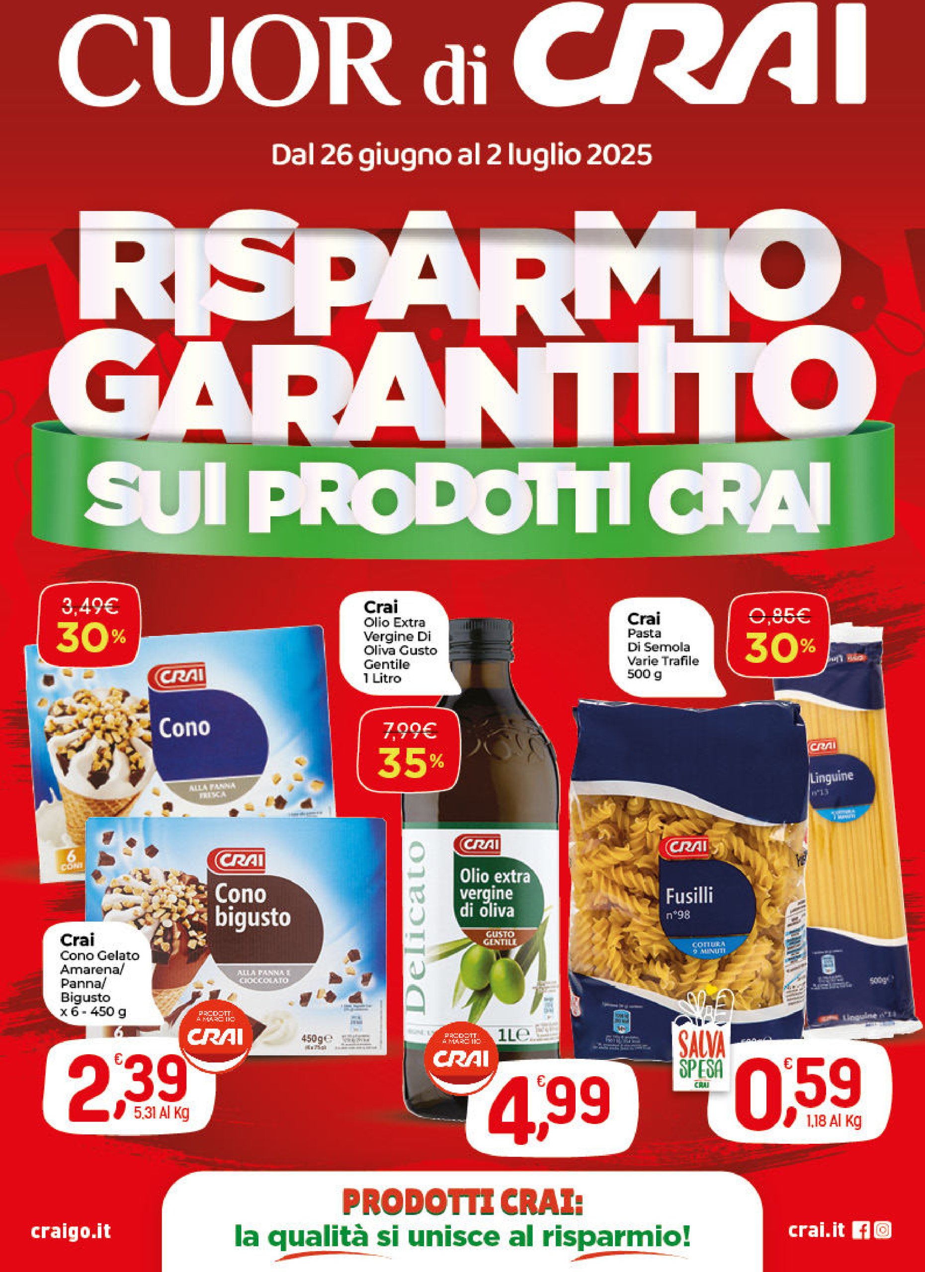 crai - Volantino Crai valido dal 26/06 al 02/07