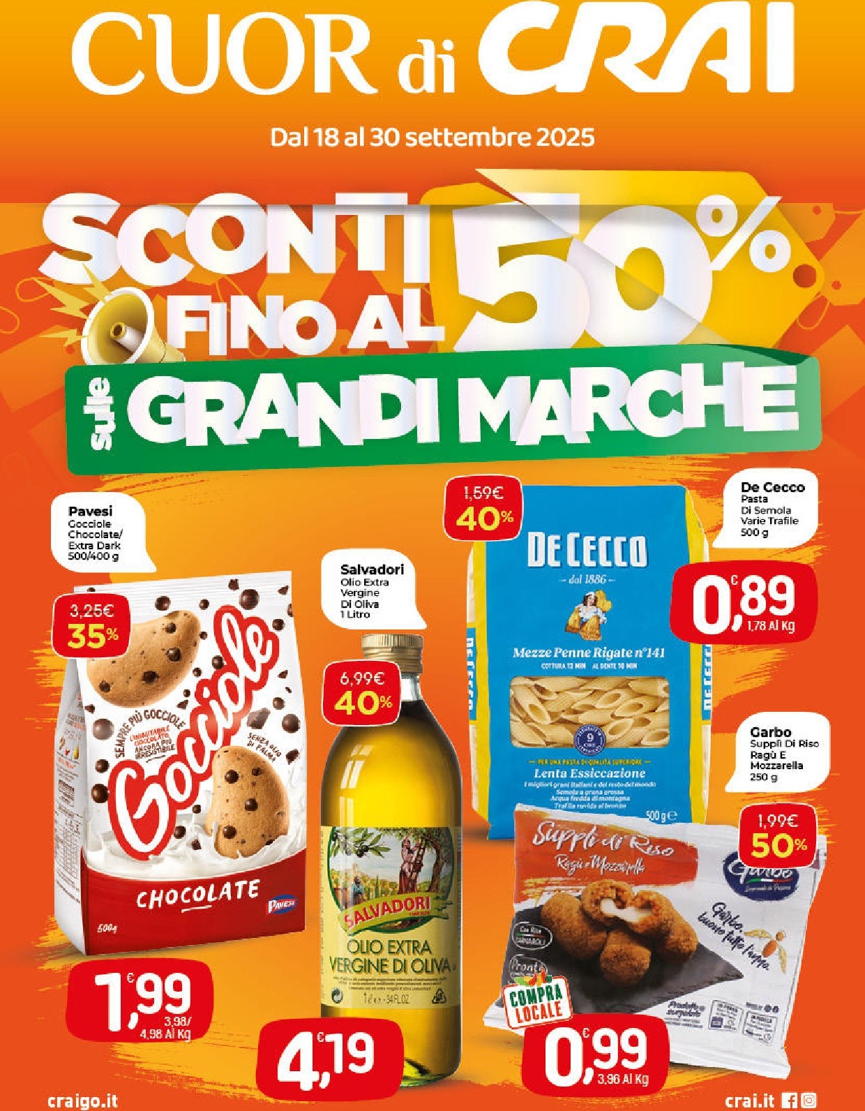 crai - Volantino Crai valido dal 18/09 al 30/09