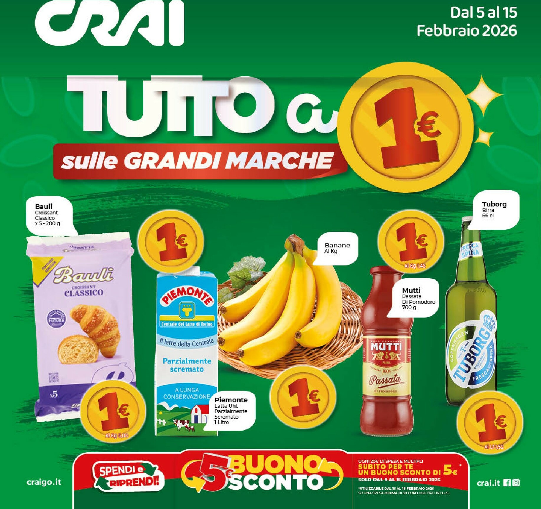 crai - Volantino Crai valido dal 05/02/2026 al 15/02/2026 - page: 1