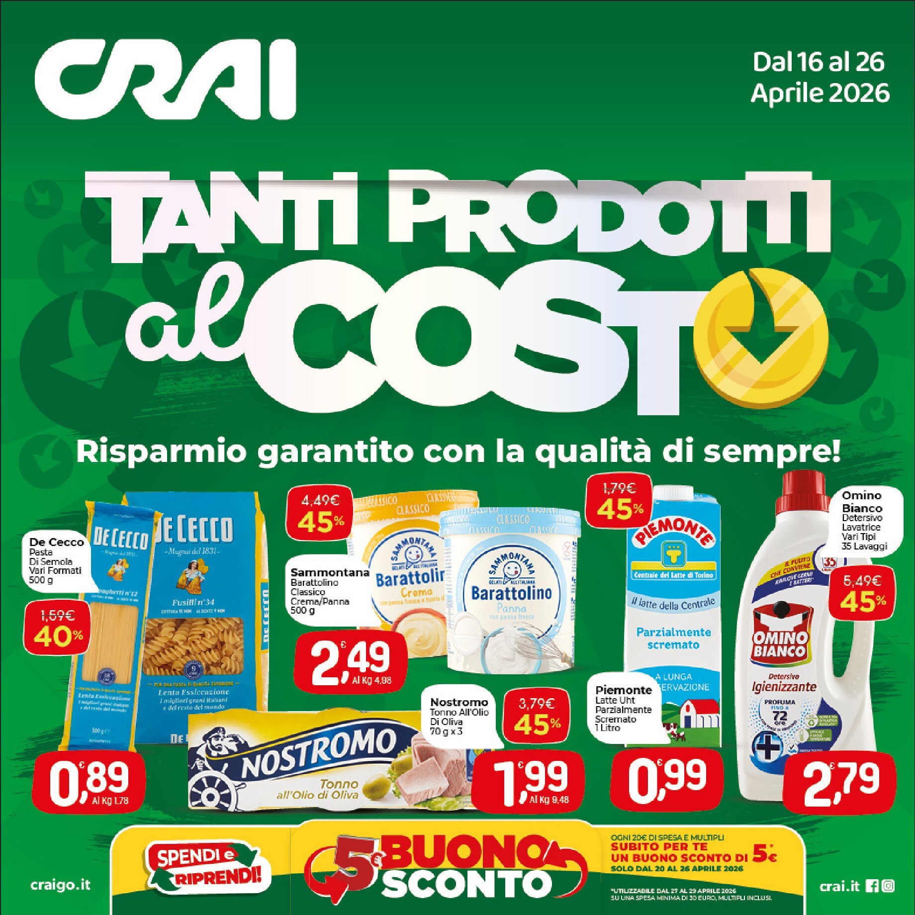 crai - Volantino futuro Crai valido dal giovedì 16/04/2026 al domenica 26/04/2026 - page: 1
