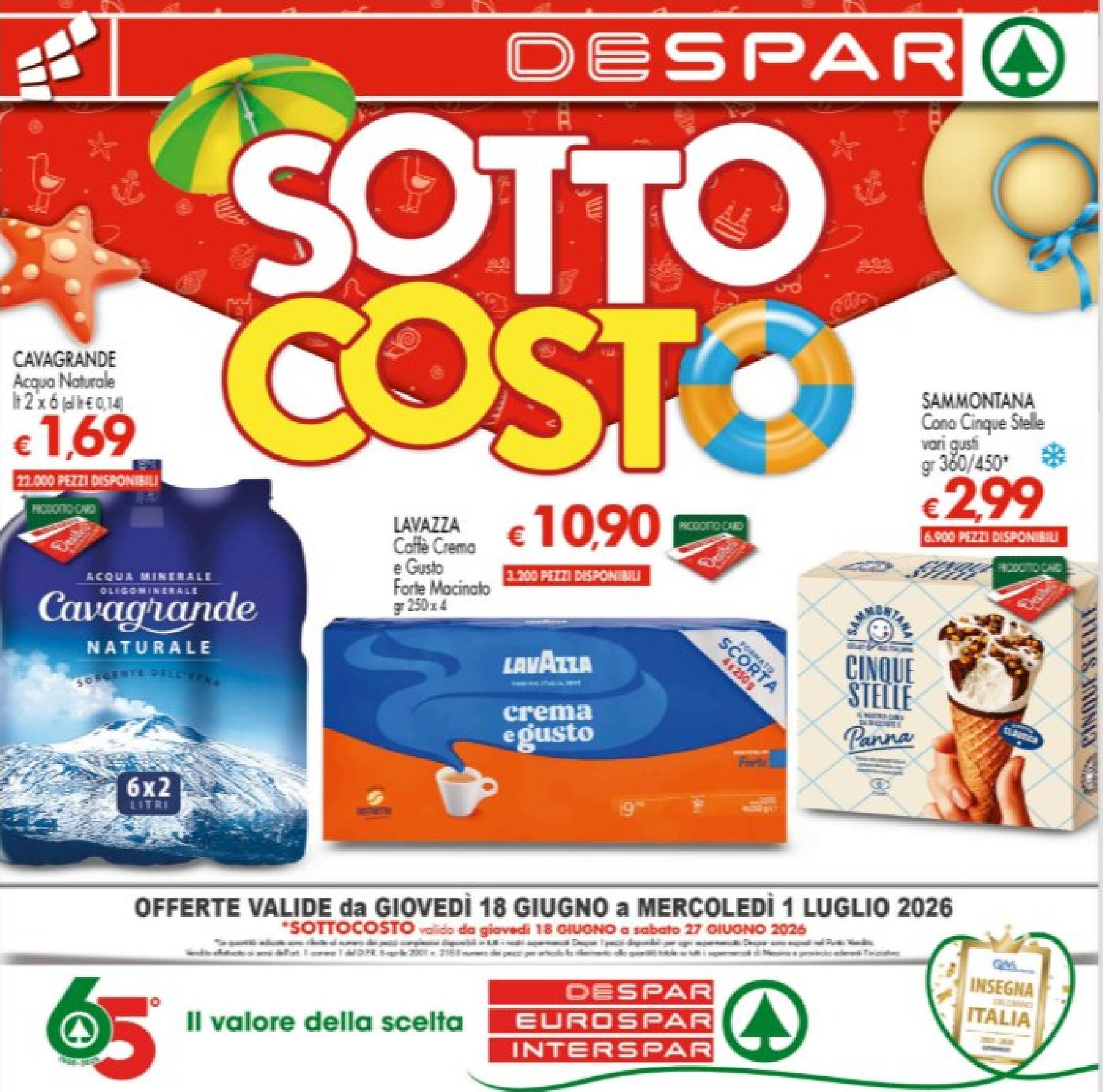 despar - Volantino attuale di Despar - Sotto Costo valido dal giovedì 18/06/2026 al mercoledì 01/07/2026 - page: 1