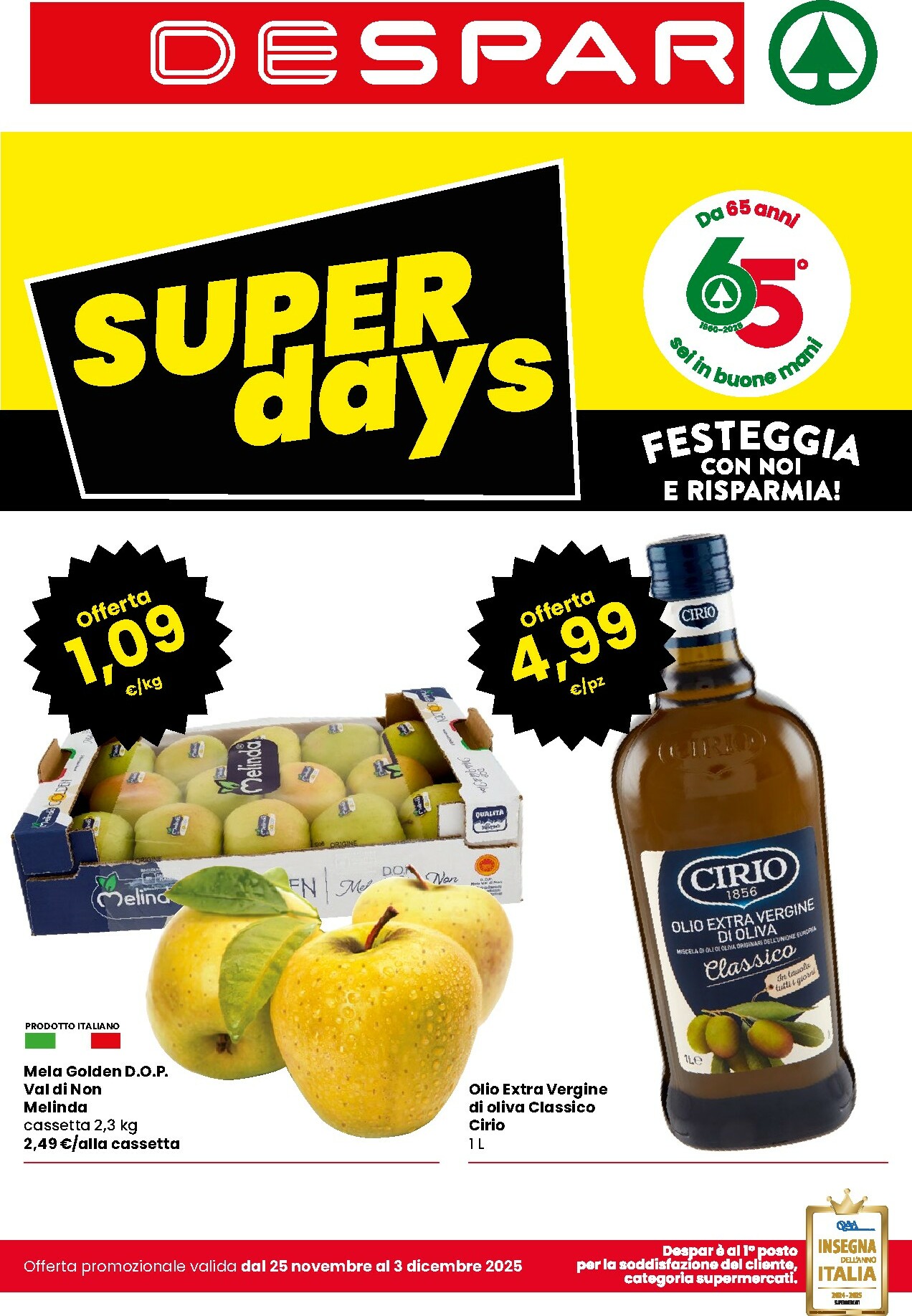 despar - Volantino Despar valido dal 25/11 al 03/12 - page: 1