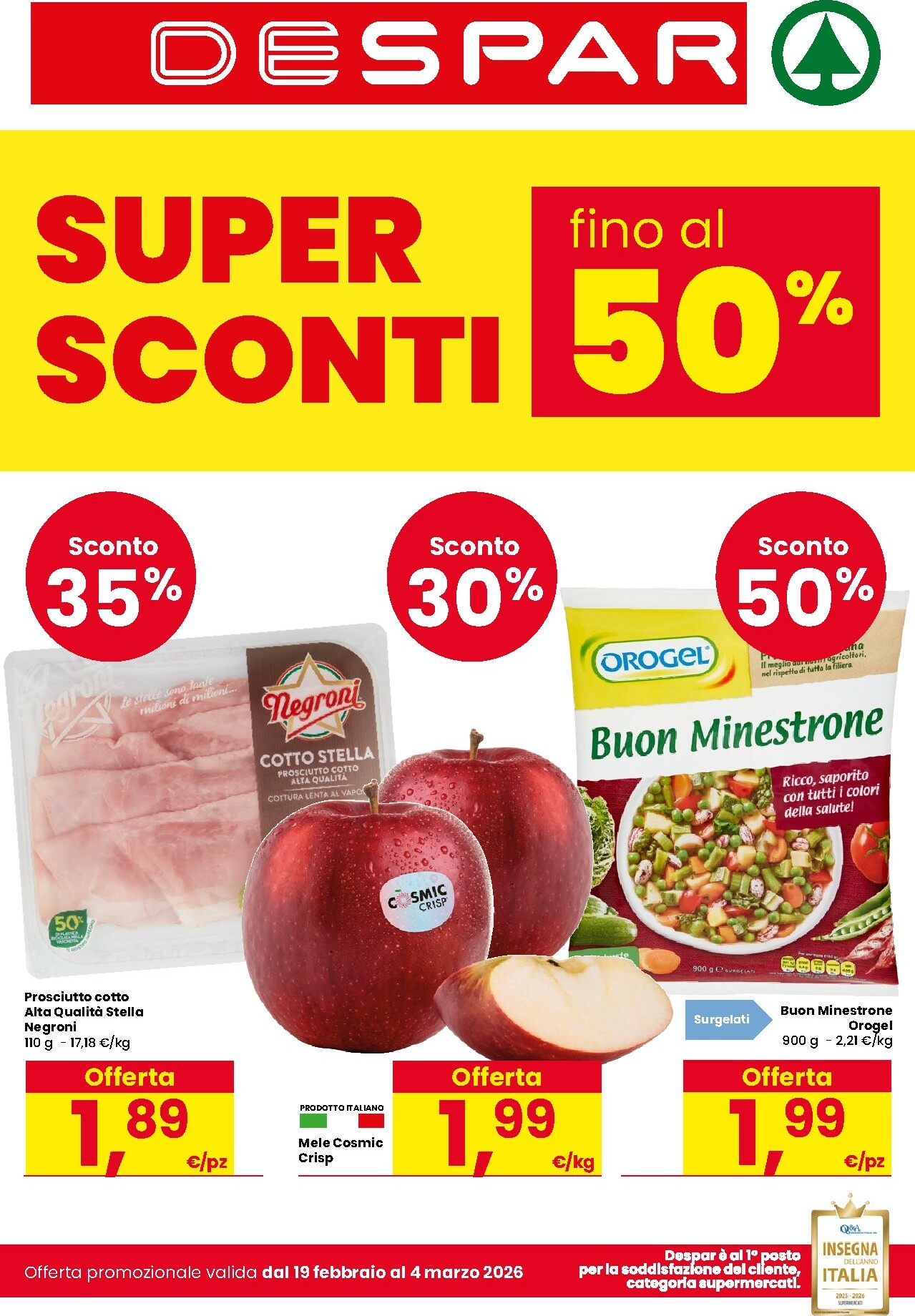 despar - Volantino Despar valido dal 19/02/2026 al 04/03/2026 - page: 1
