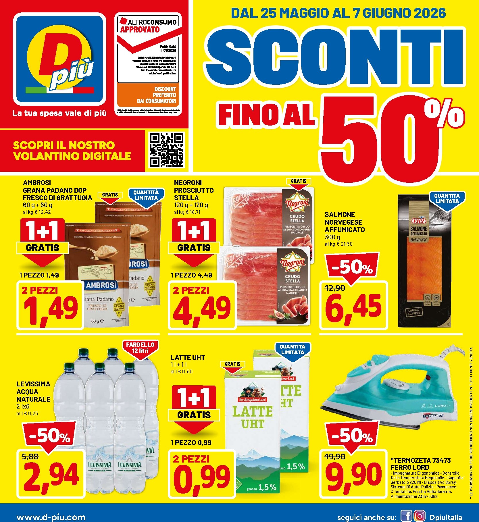 dpiu - Volantino DPiù per la prossima settimana dal lunedì 25/05/2026 al domenica 07/06/2026 - page: 1