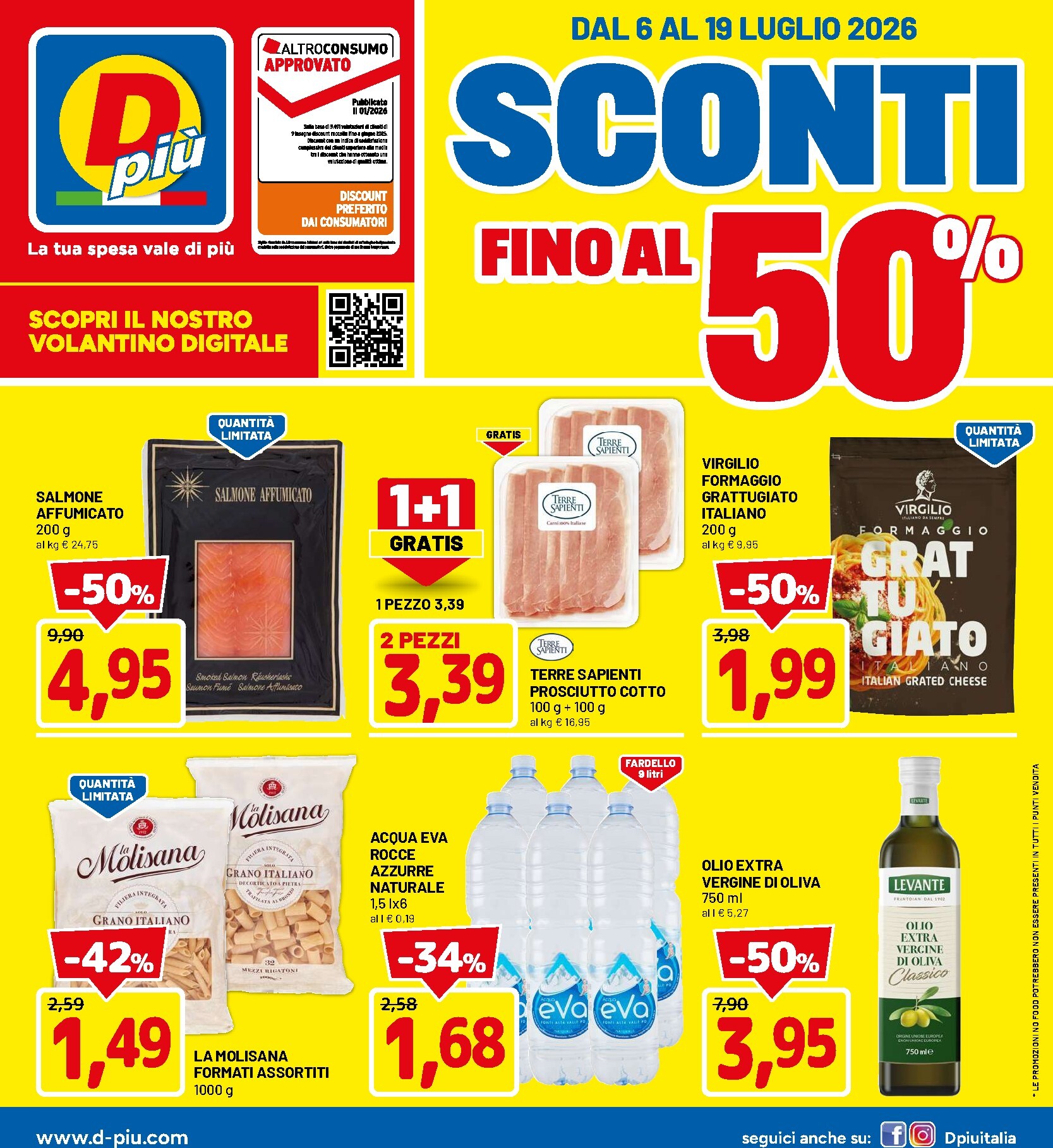 dpiu - Volantino DPiù per la prossima settimana dal lunedì 06/07/2026 al domenica 19/07/2026 - page: 1