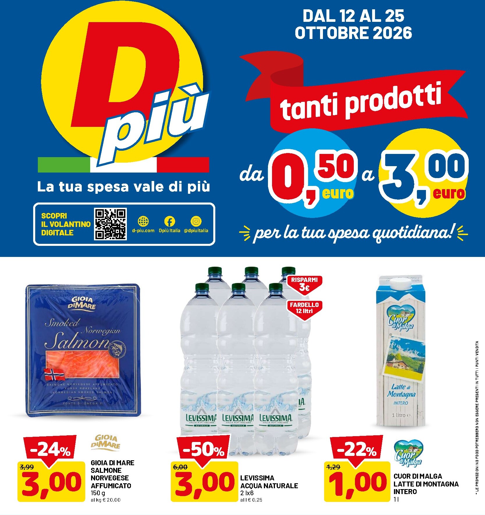dpiu - Volantino DPiù per la prossima settimana dal lunedì 12/10/2026 al domenica 25/10/2026 - page: 1