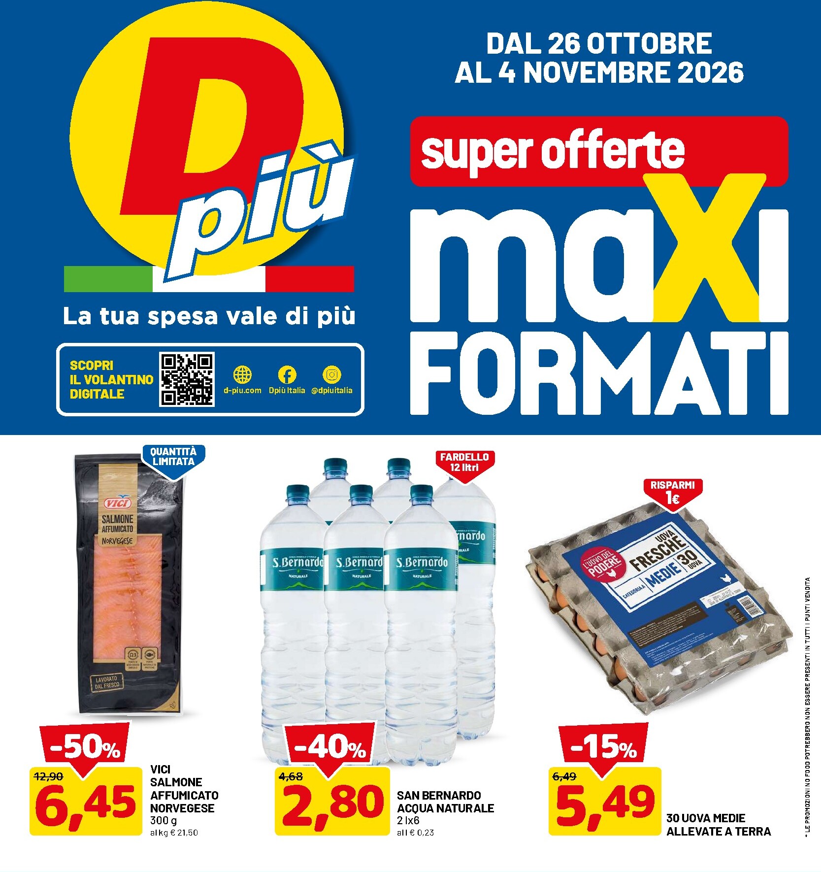 dpiu - Volantino DPiù per la prossima settimana dal lunedì 26/10/2026 al mercoledì 04/11/2026 - page: 1