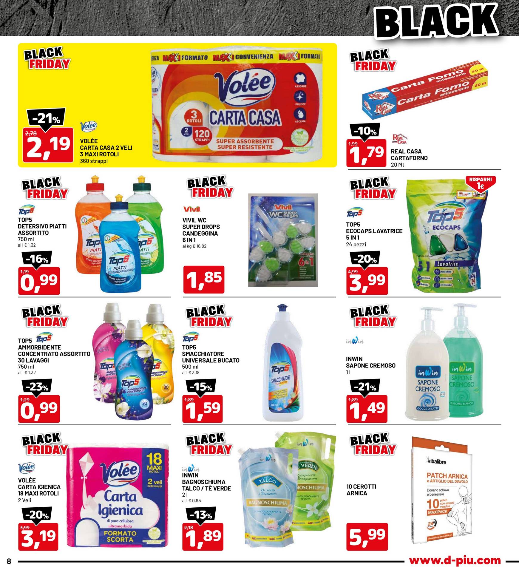 dpiu - Volantino DPiù - Black Friday valido dal 18.11. al 01.12. - page: 8