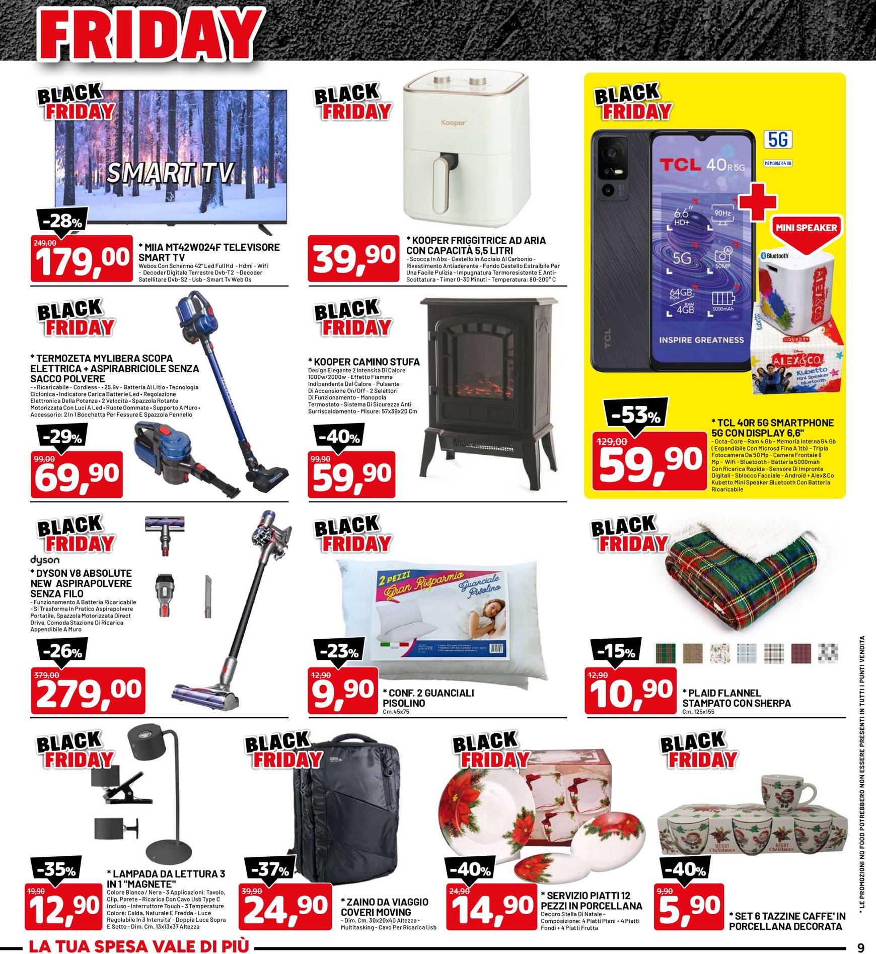 dpiu - Volantino DPiù - Black Friday valido dal 18.11. al 01.12. - page: 9