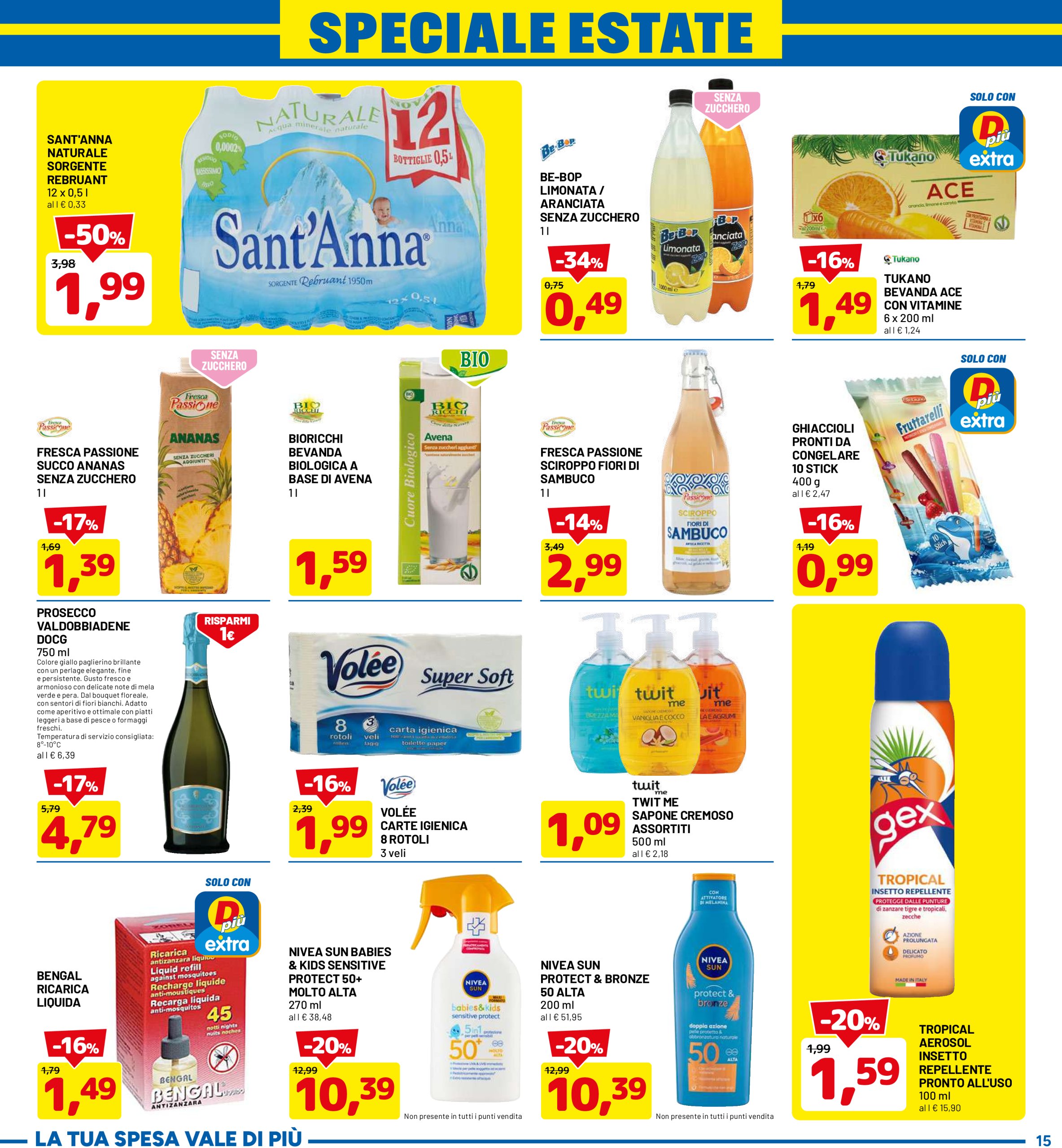 dpiu - Volantino DPiù valido dal 26/05 al 08/06 - page: 15