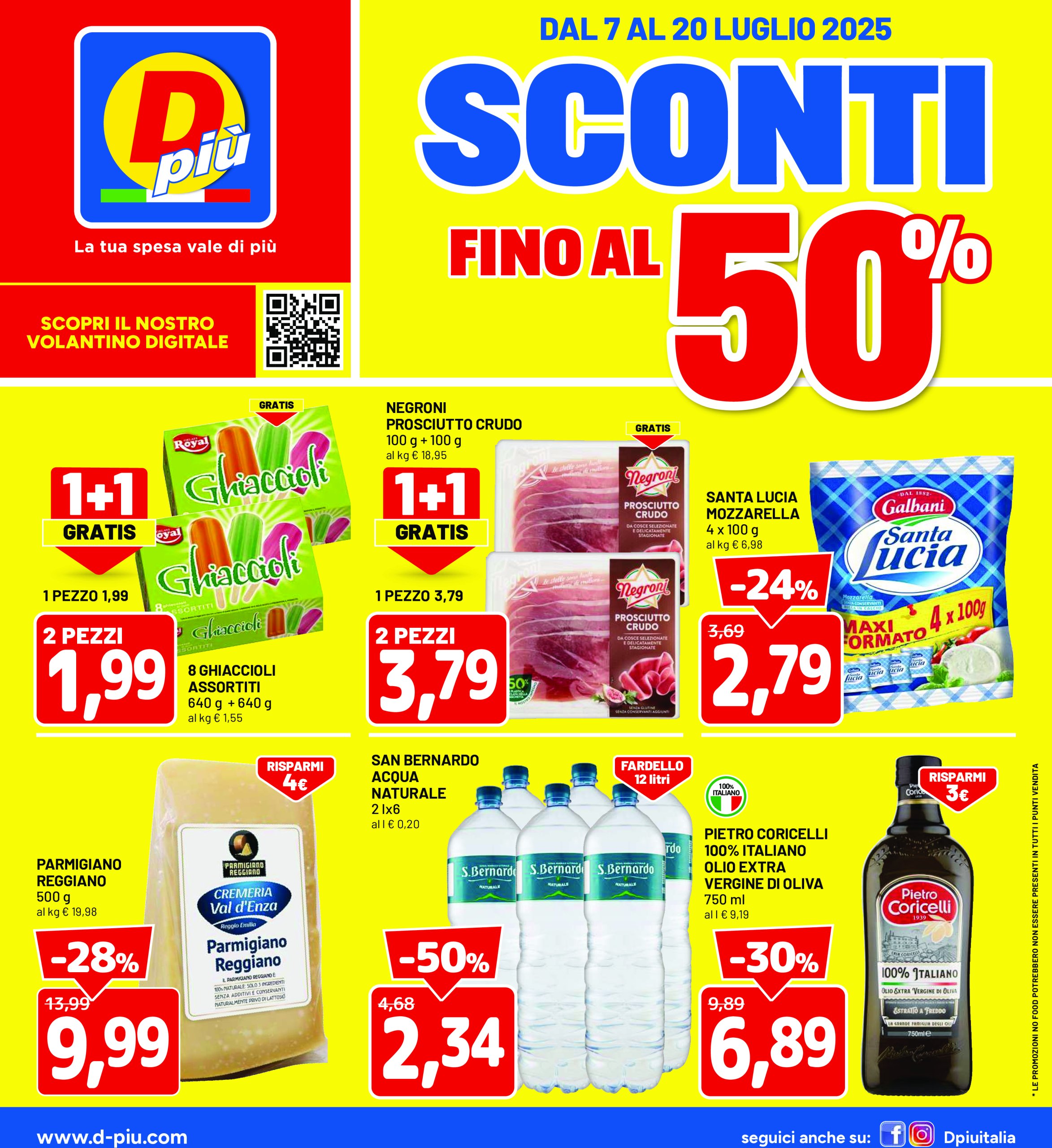 dpiu - Volantino DPiù valido dal 07/07 al 20/07