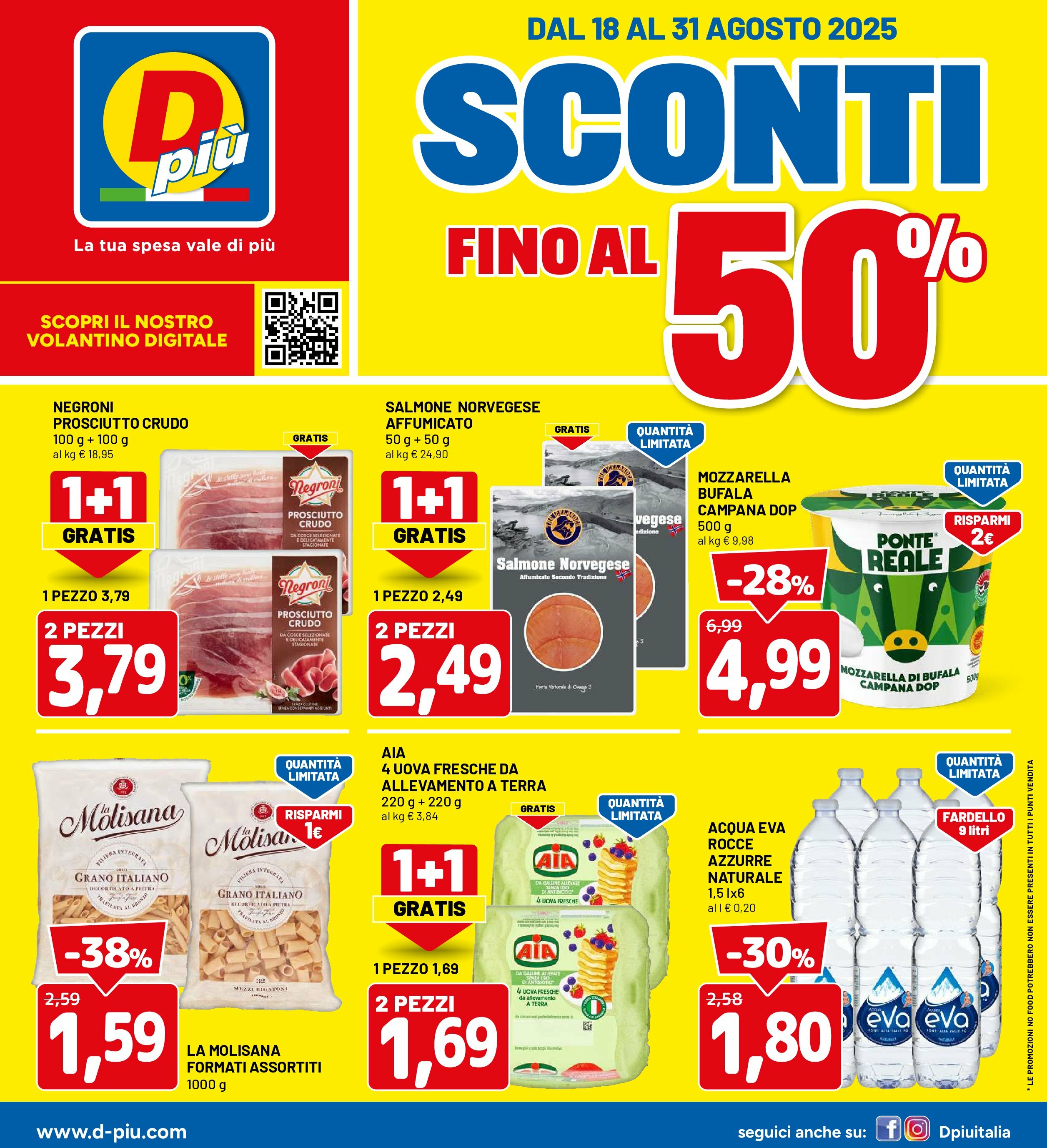 dpiu - Volantino DPiù valido dal 18/08 al 31/08