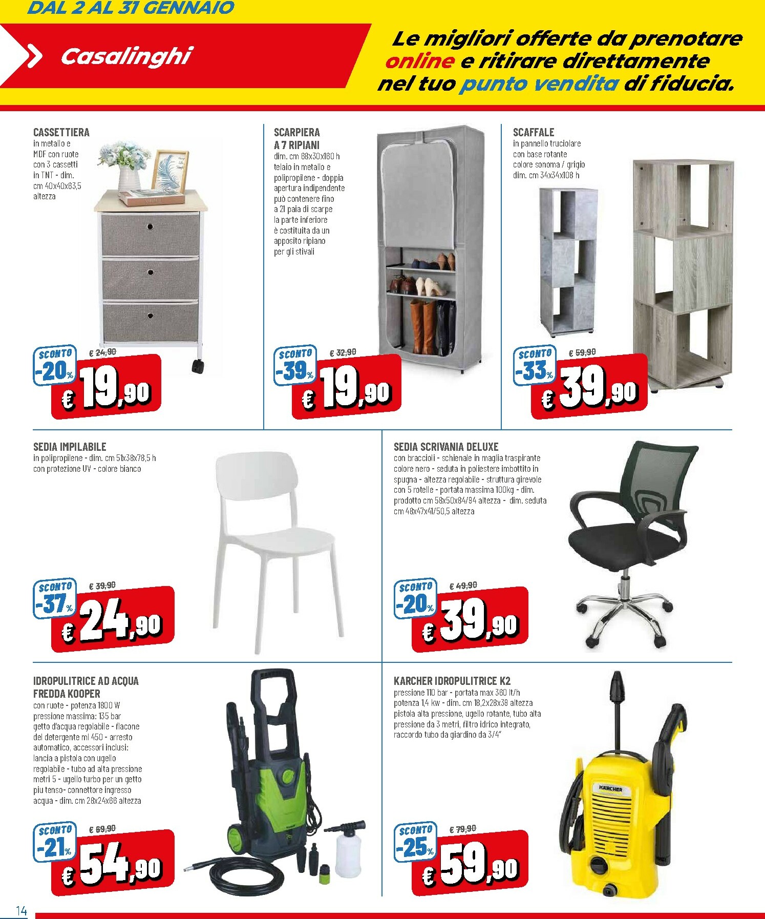 dpiu - Volantino DPiù - Solo Online valido dal 02/01 al 31/01 - page: 14