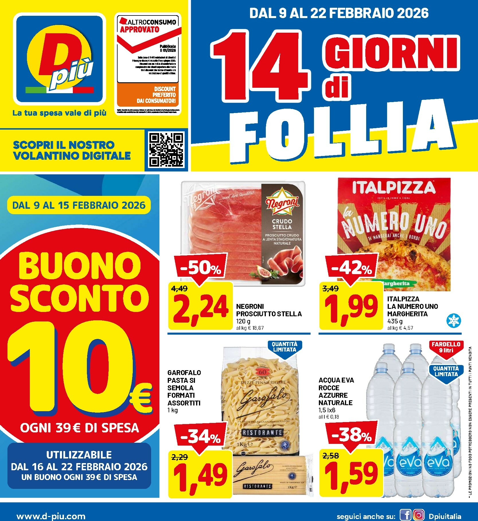 dpiu - Volantino DPiù valido dal 09/02/2026 al 22/02/2026 - page: 1