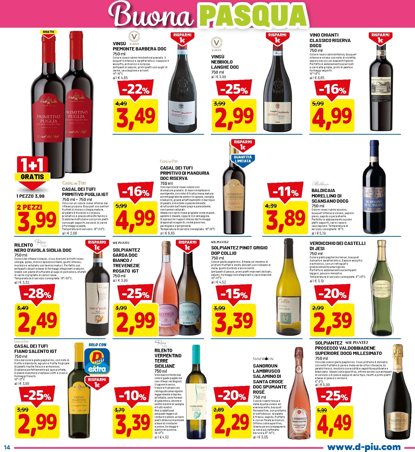 dpiu - Volantino DPiù valido dal 26/03/2026 al 08/04/2026 - page: 14