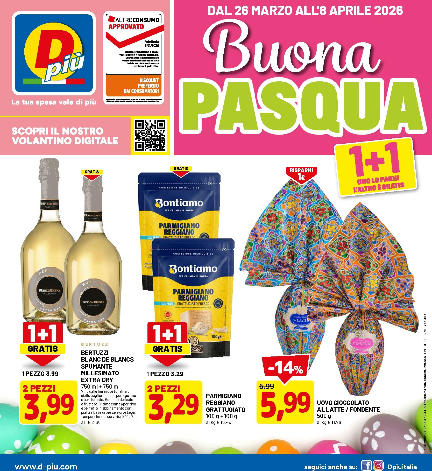dpiu - Volantino DPiù valido dal 26/03/2026 al 08/04/2026 - page: 1
