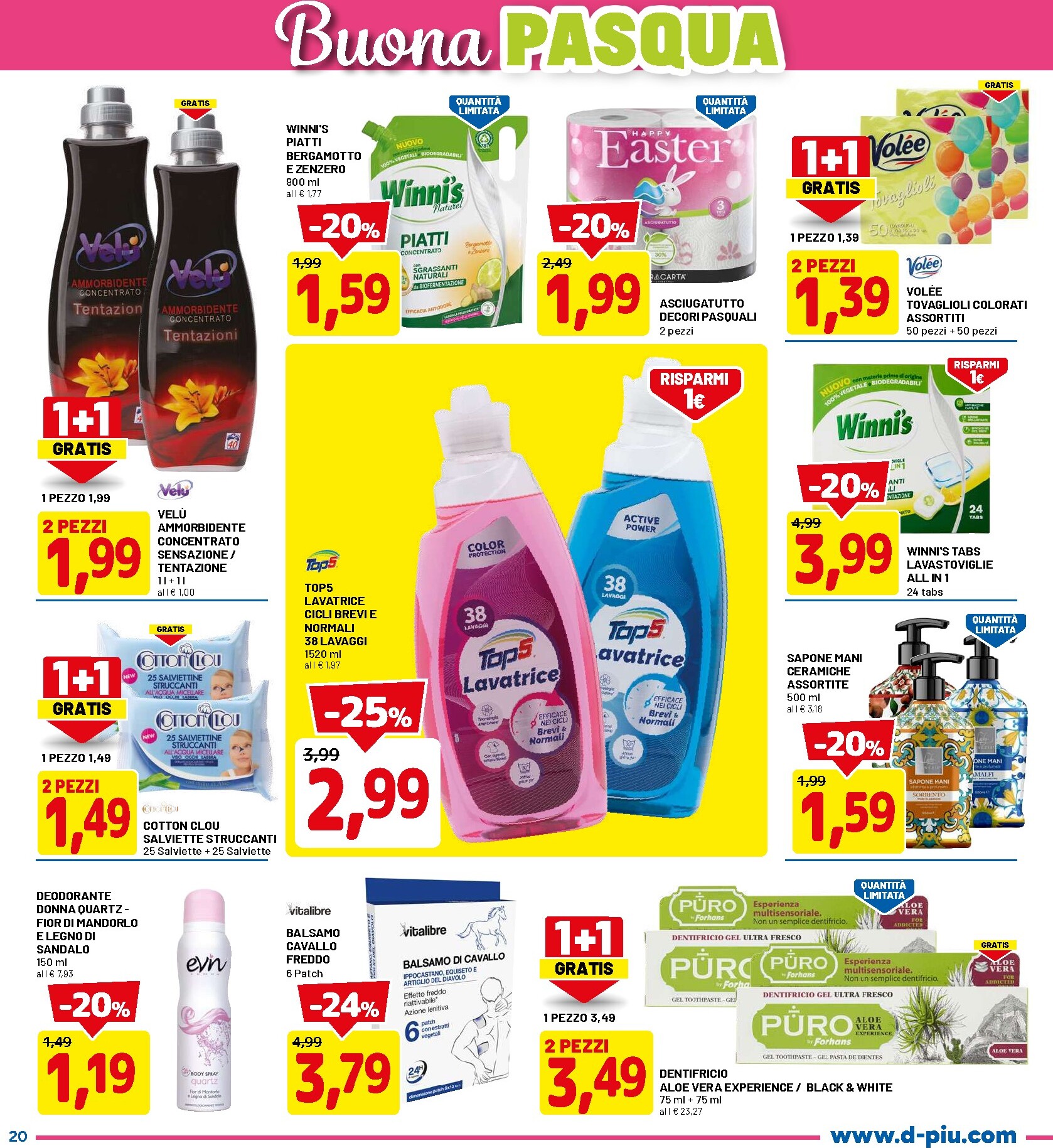 dpiu - Volantino DPiù valido dal 26/03/2026 al 08/04/2026 - page: 20