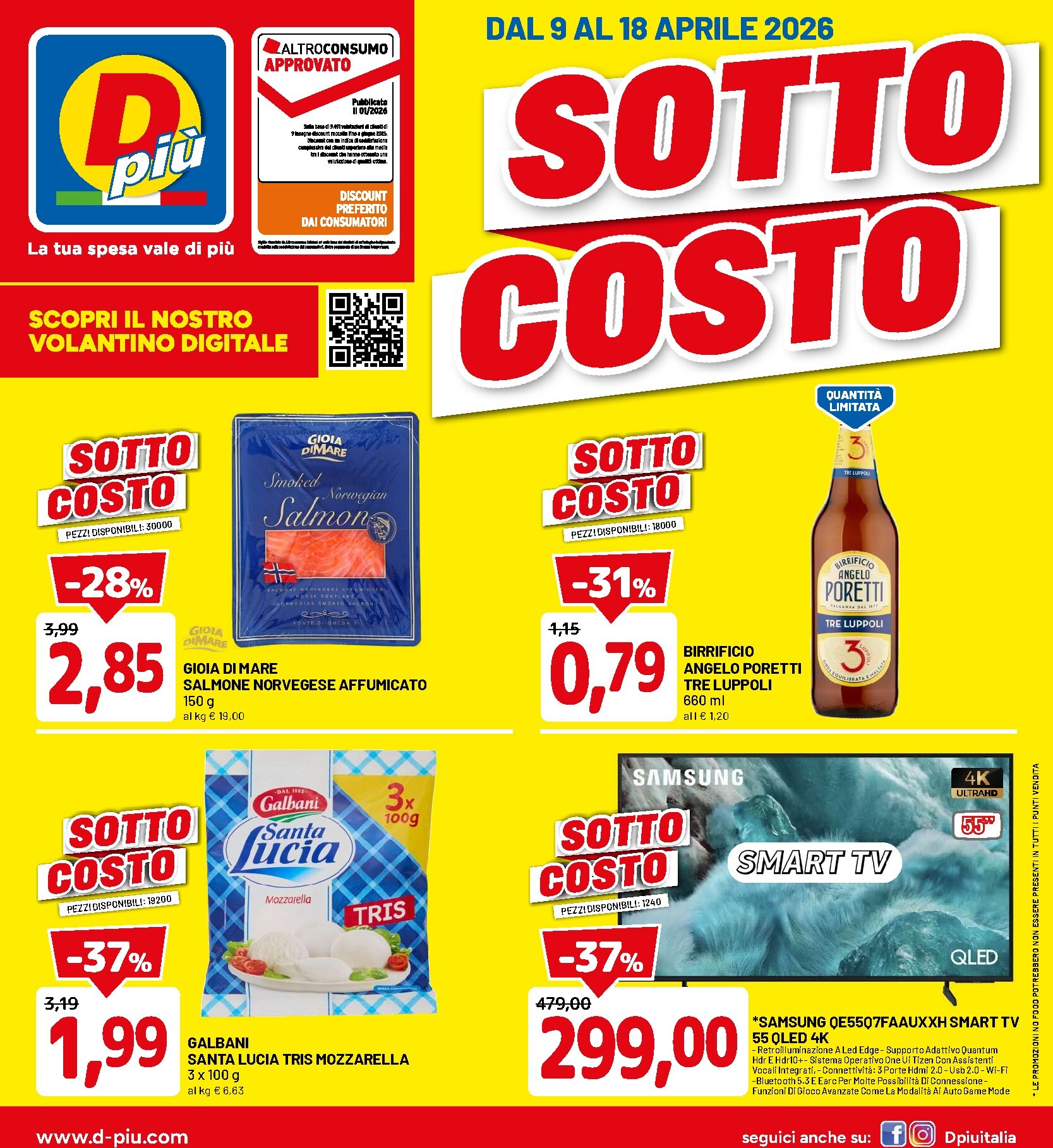dpiu - Volantino DPiù valido dal 09/04/2026 al 18/04/2026 - page: 1