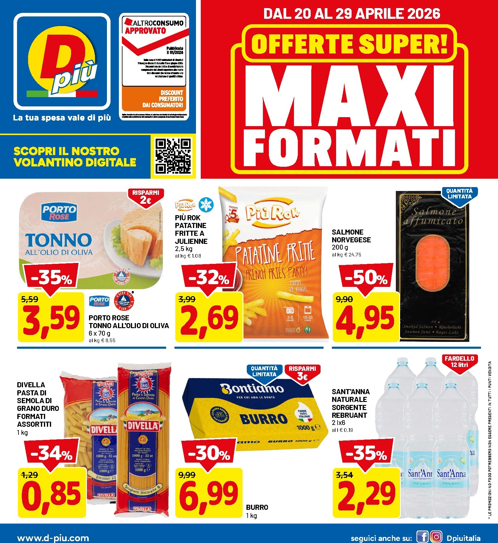 dpiu - Volantino DPiù per la prossima settimana dal lunedì 20/04/2026 al mercoledì 29/04/2026 - page: 1