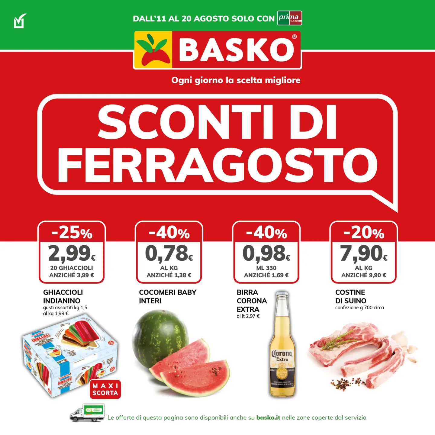 basko - Volantino attuale di Basko valido dal martedì 11/08/2026 al giovedì 20/08/2026 - page: 1