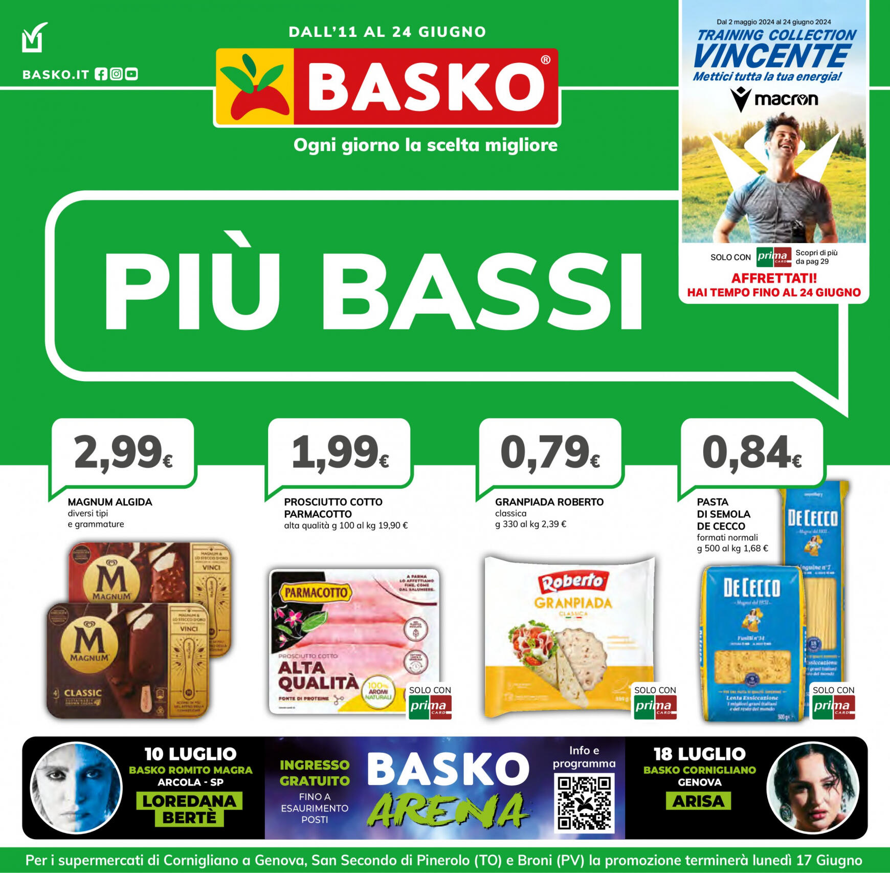 basko - Nuovo volantino Basko - Più Bassi 11.06. - 24.06. - page: 1