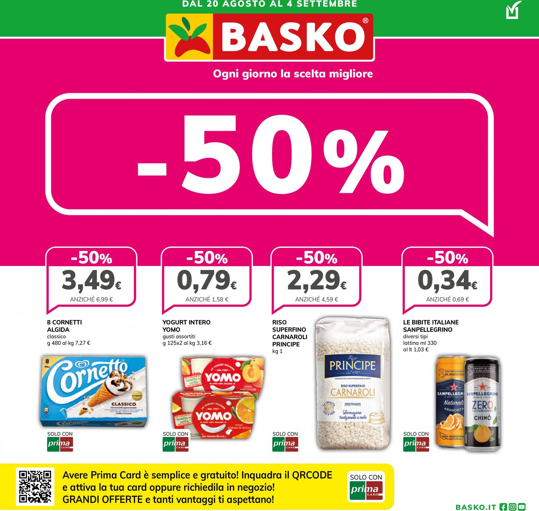 basko - Nuovo volantino Basko - Promo 50% 20.08. - 04.09.