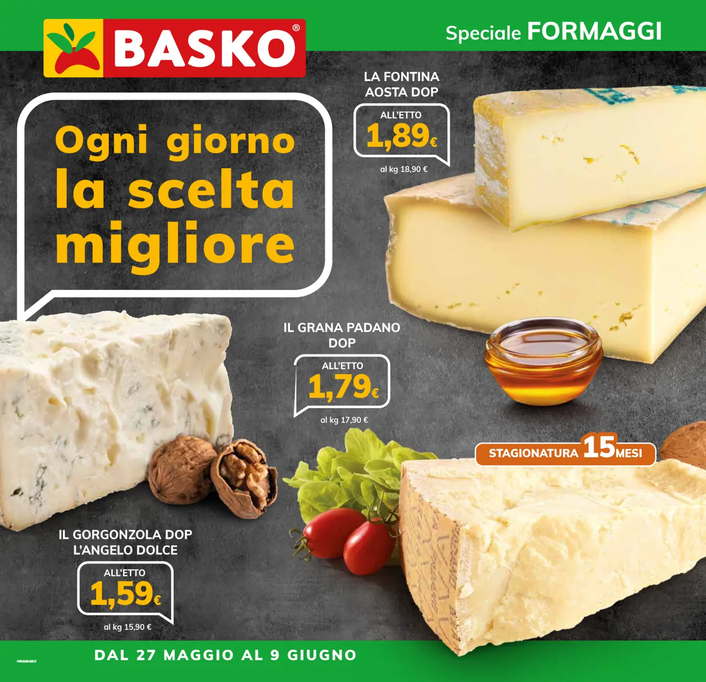 basko - Volantino Basko - Speciale Formaggi valido dal 27/05 al 09/06