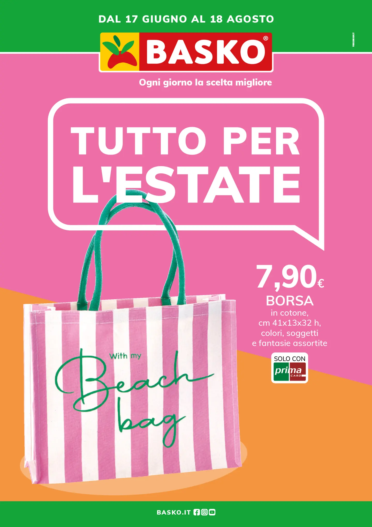 basko - Volantino Basko - Tutto per l'estate valido dal 17/06 al 18/08