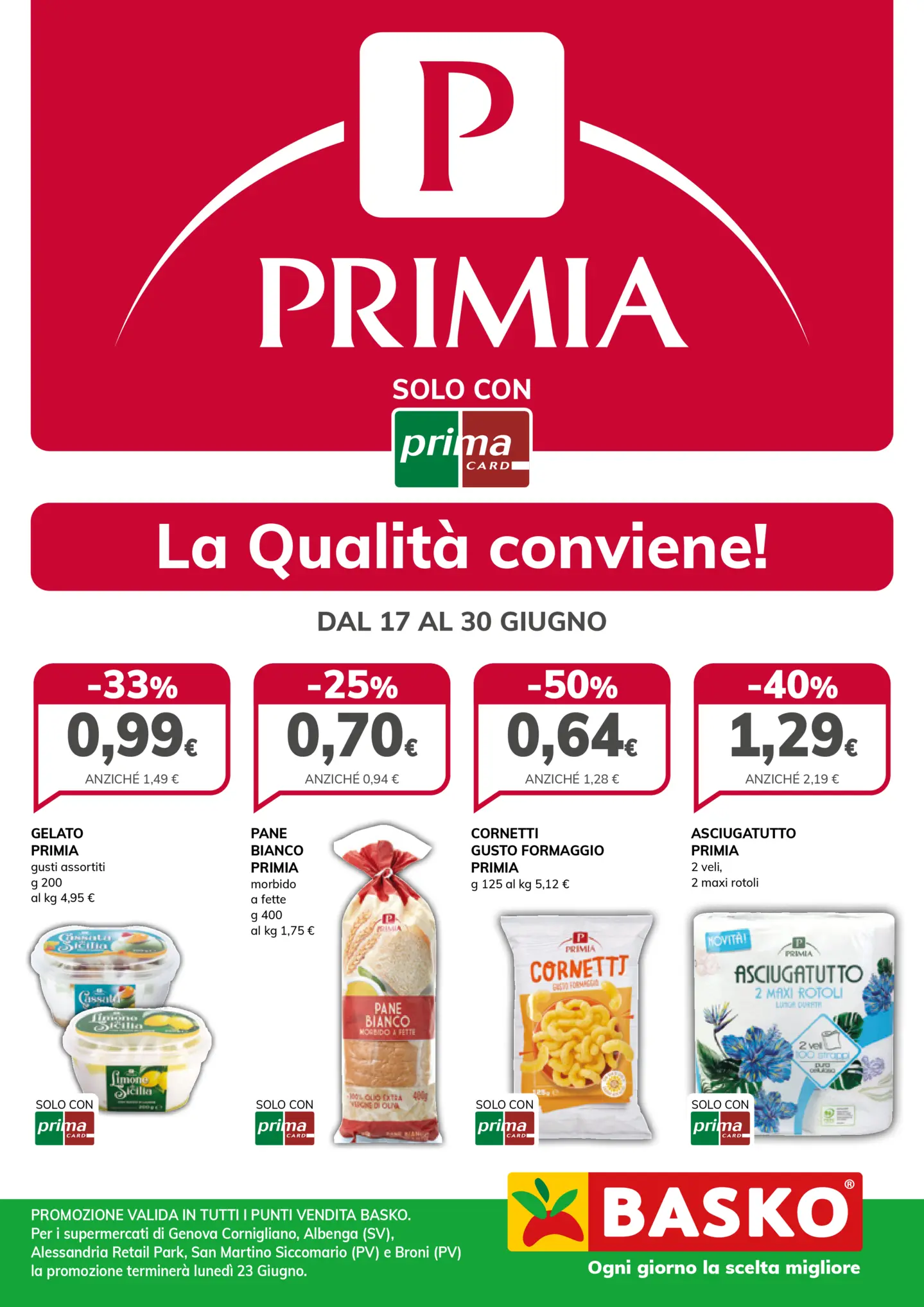basko - Volantino Basko - Minicatalogo Primia valido dal 17/06 al 30/06