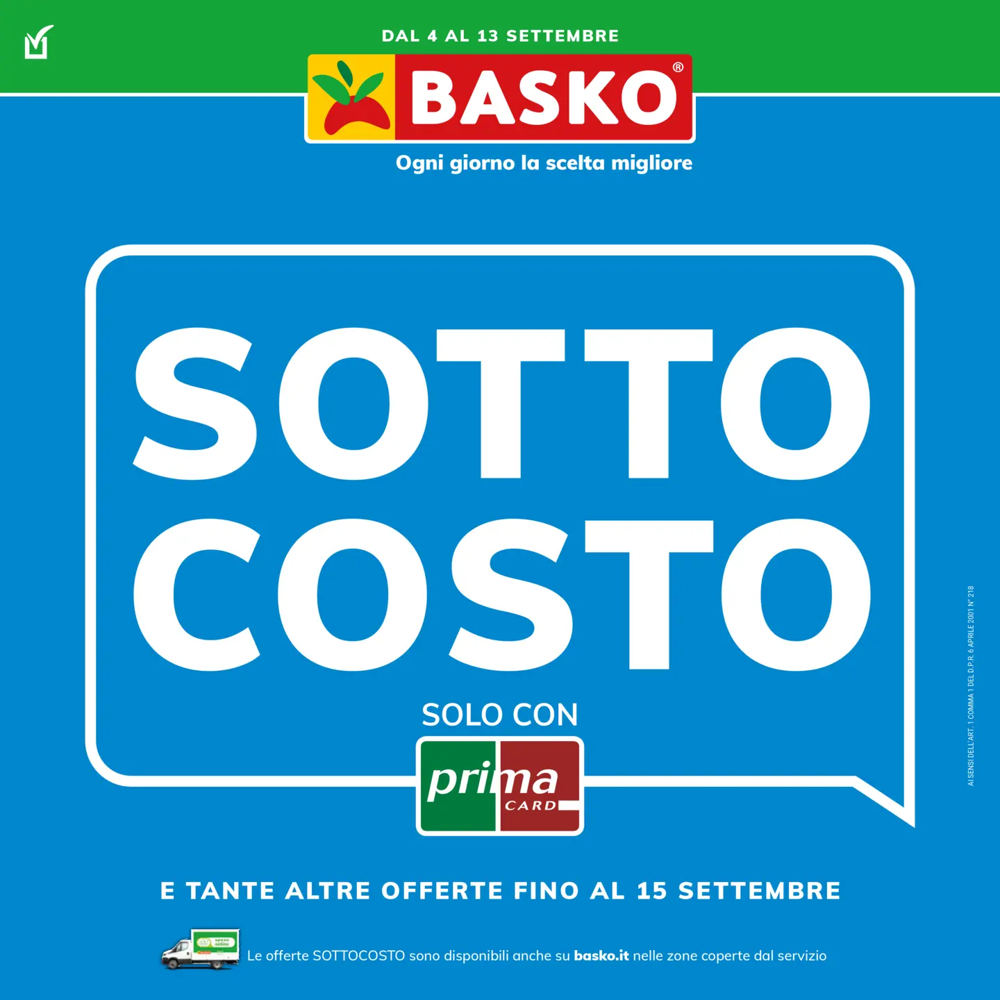 basko - Volantino Basko - Sottocosto valido dal 04/09 al 13/09