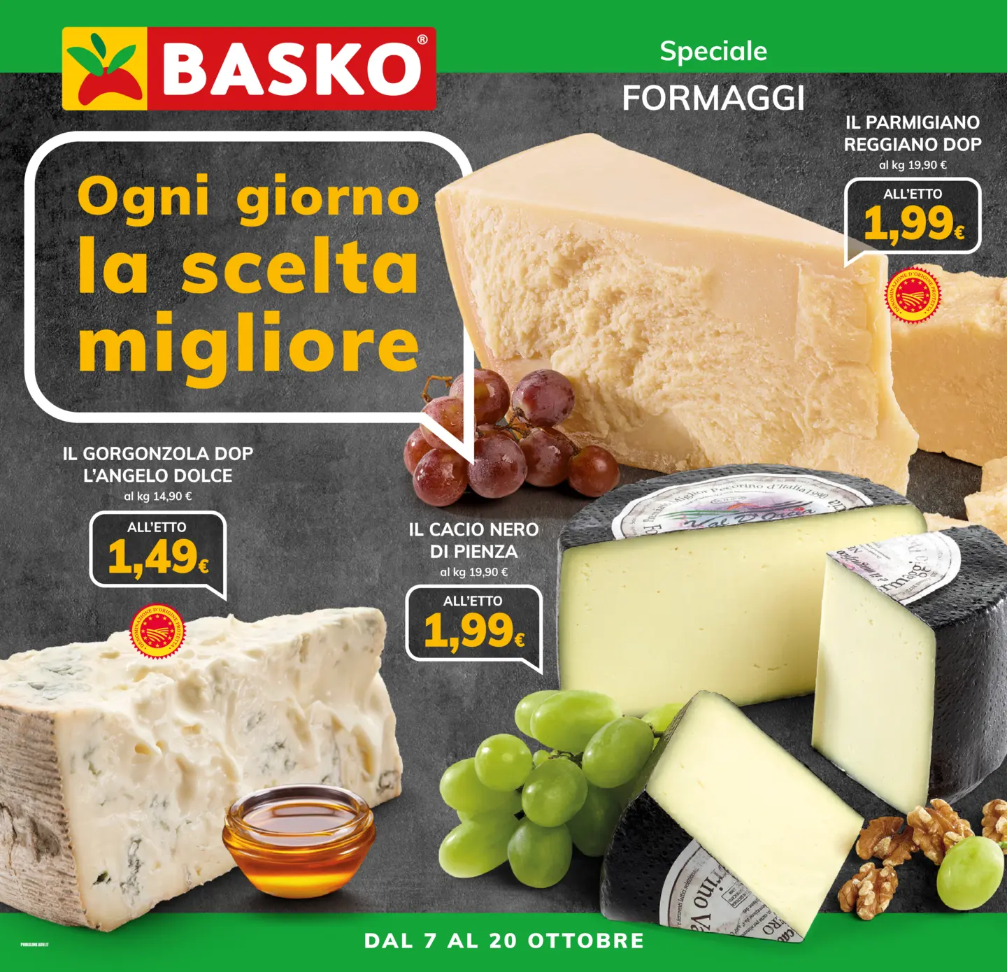 basko - Volantino Basko - Speciale Formaggi valido dal 07/10 al 20/10 - page: 1