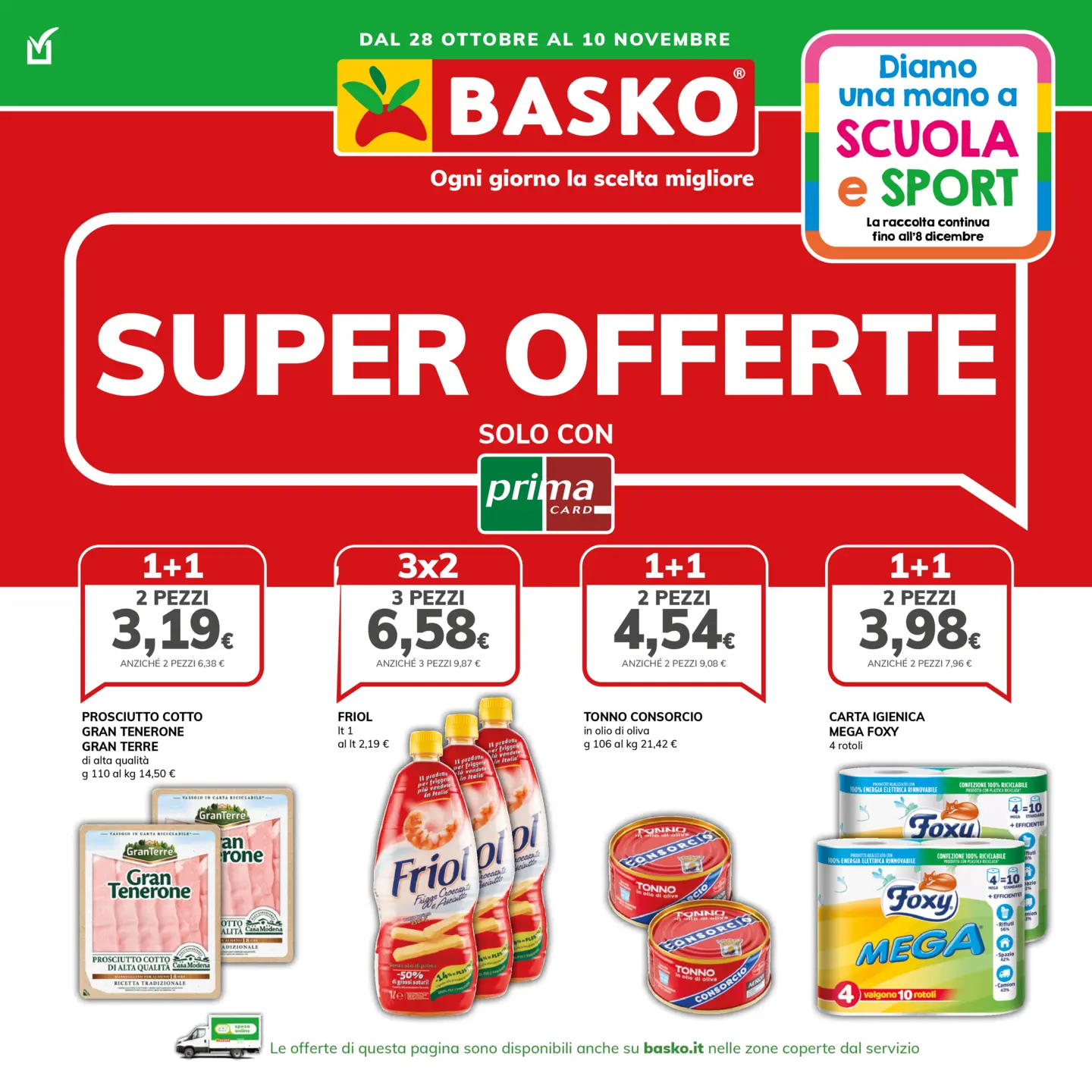basko - Volantino Basko - Super offerte valido dal 28/10 al 10/11