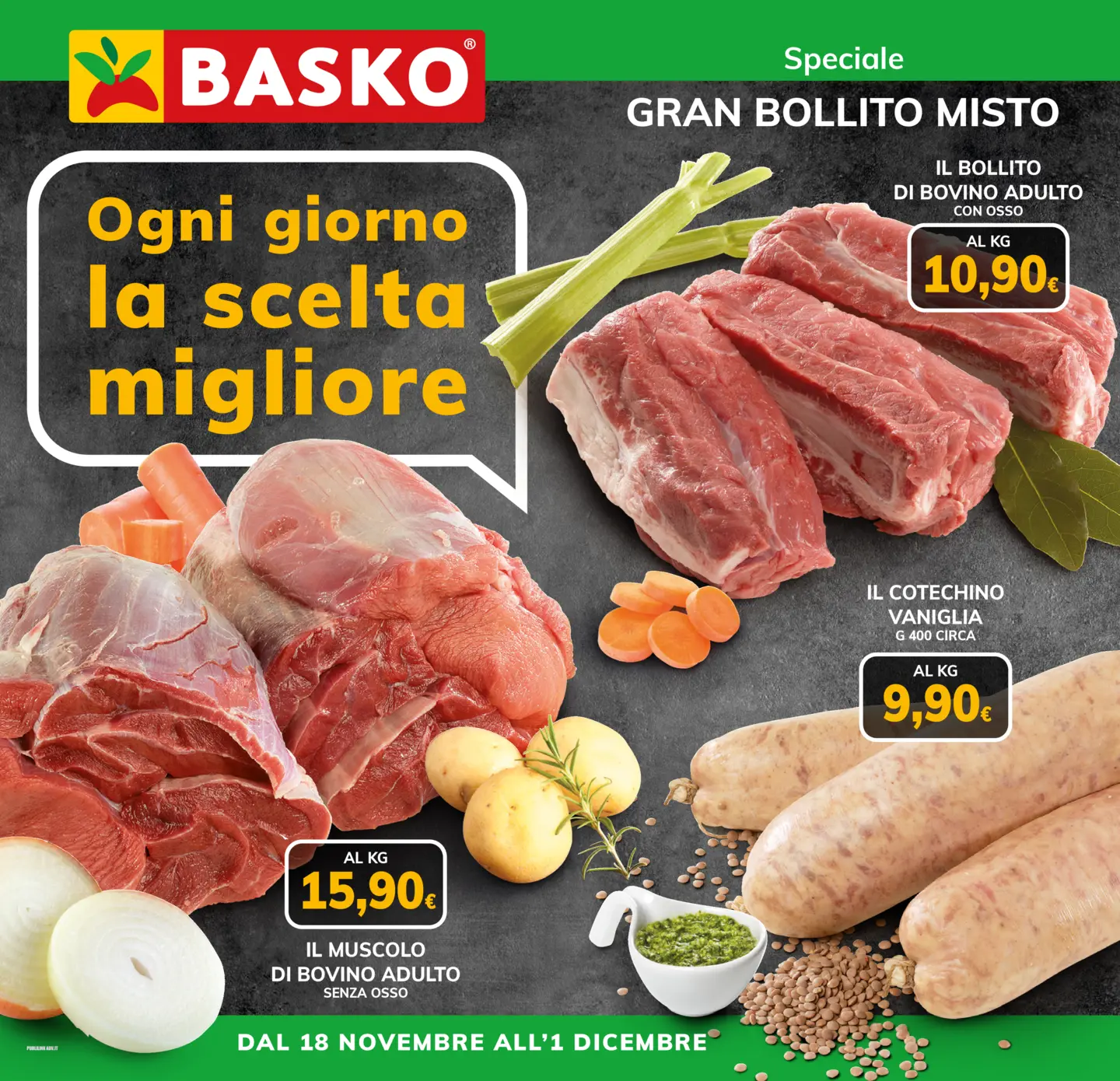 basko - Volantino Basko - Speciale Bollito valido dal 18/11 al 01/12 - page: 1