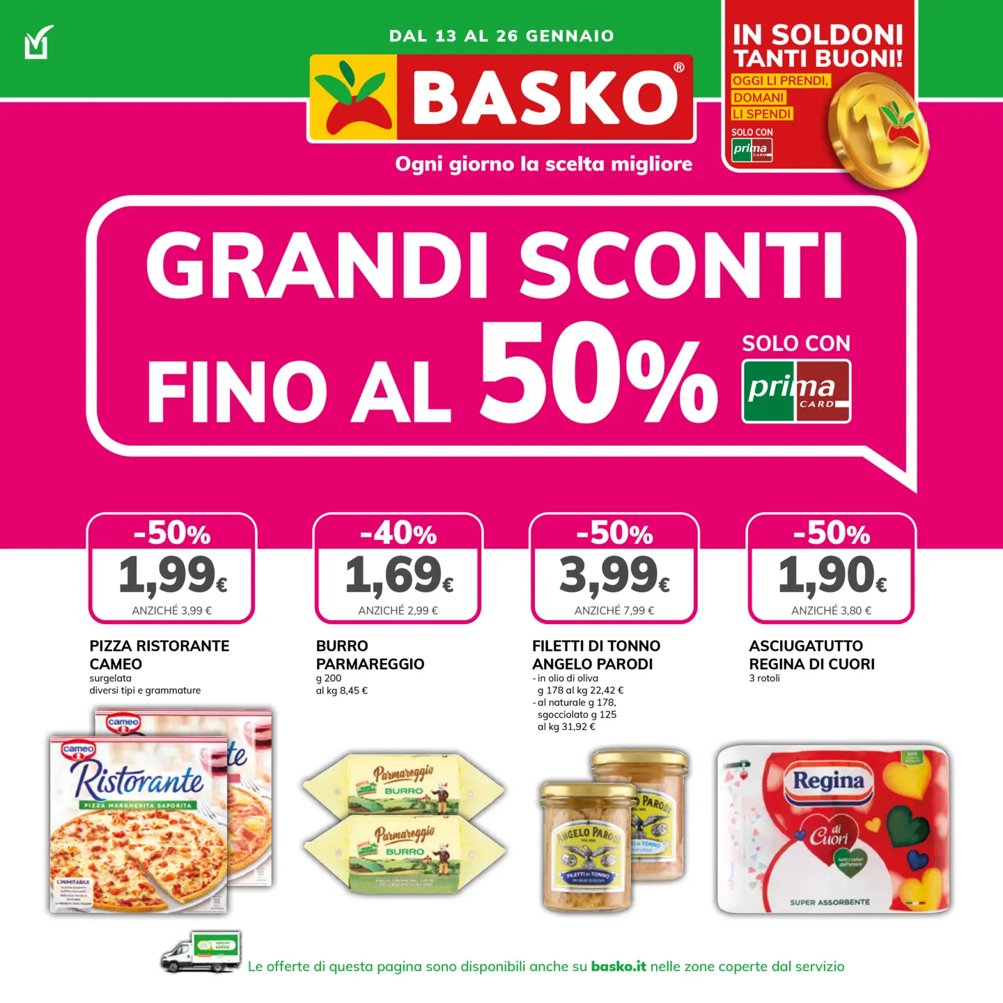 basko - Volantino Basko - Sconto 50% valido dal 13/01 al 26/01