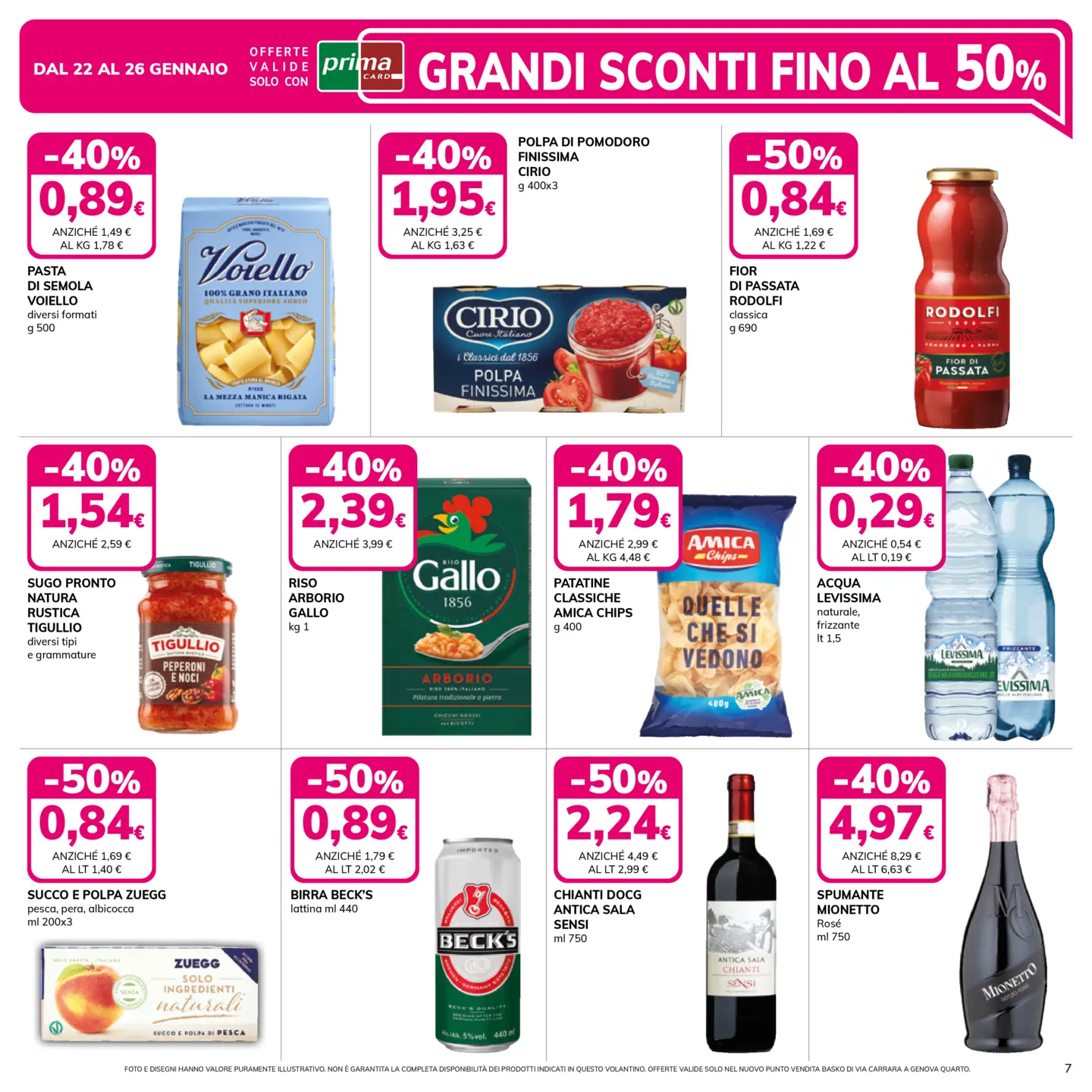 basko - Volantino Basko - Sottocosto Apertura Quarto valido dal 22/01 al 31/01 - page: 7