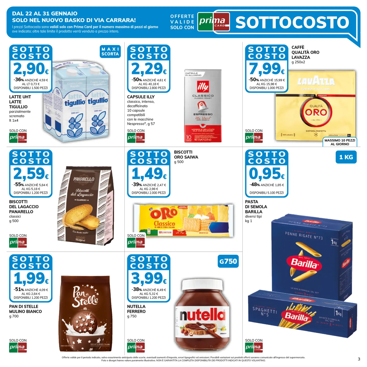 basko - Volantino Basko - Sottocosto Apertura Quarto valido dal 22/01 al 31/01 - page: 3