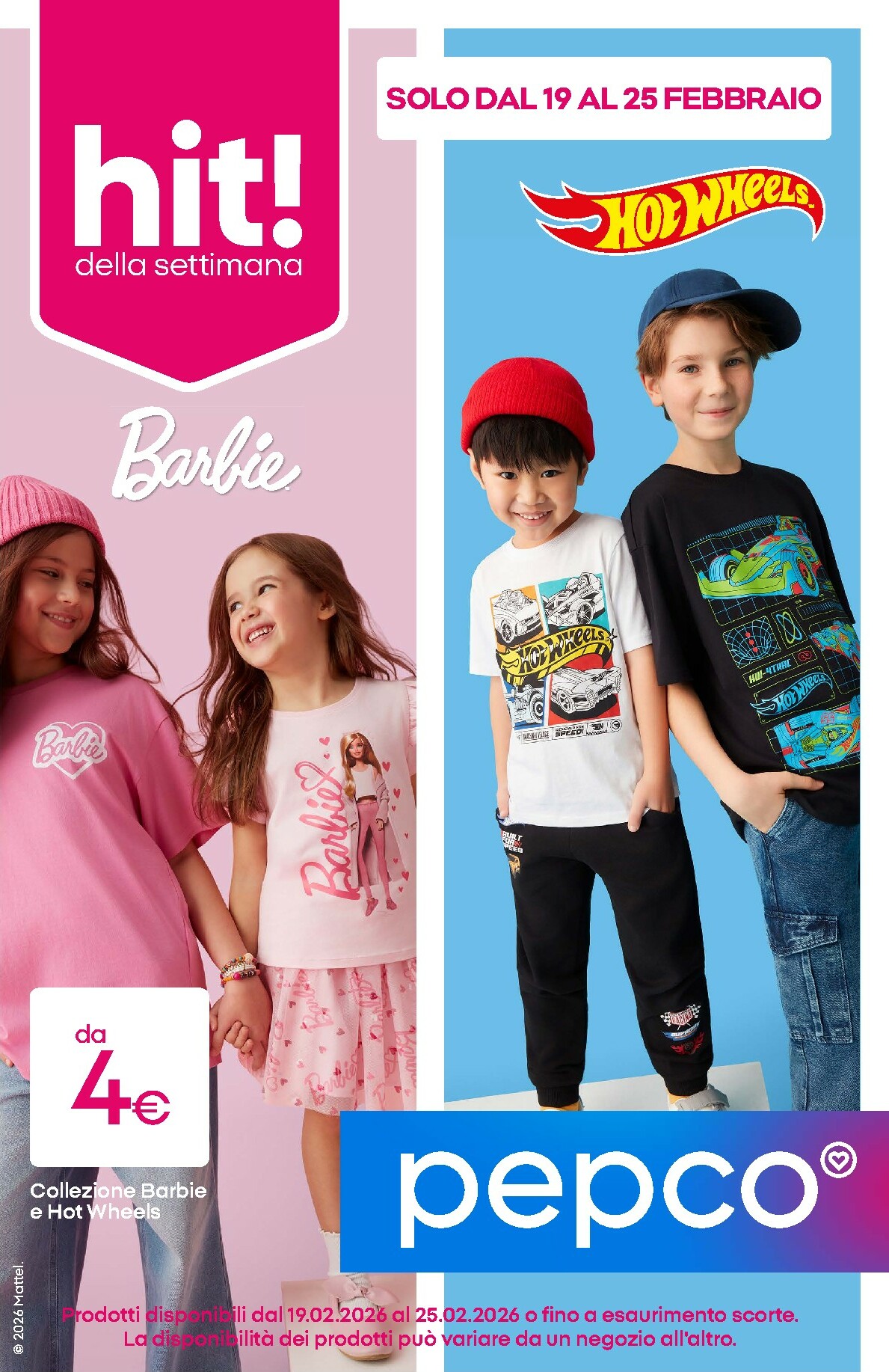 pepco - Volantino Pepco - Barbie, Hot Wheels valido dal 19/02/2026 al 25/02/2026 - page: 1