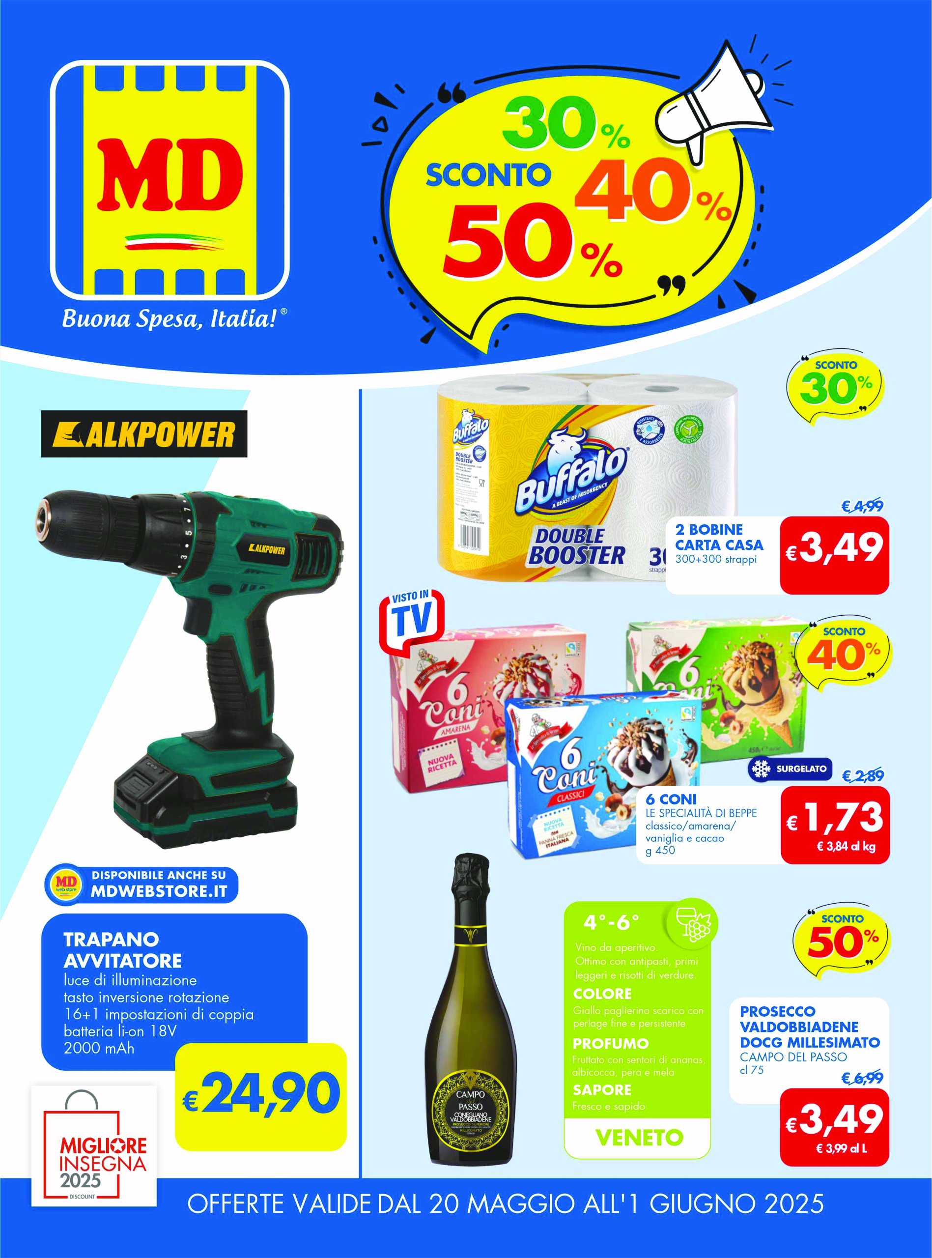 md-discount - Volantino MD valido dal 20/05 al 01/06 - page: 1