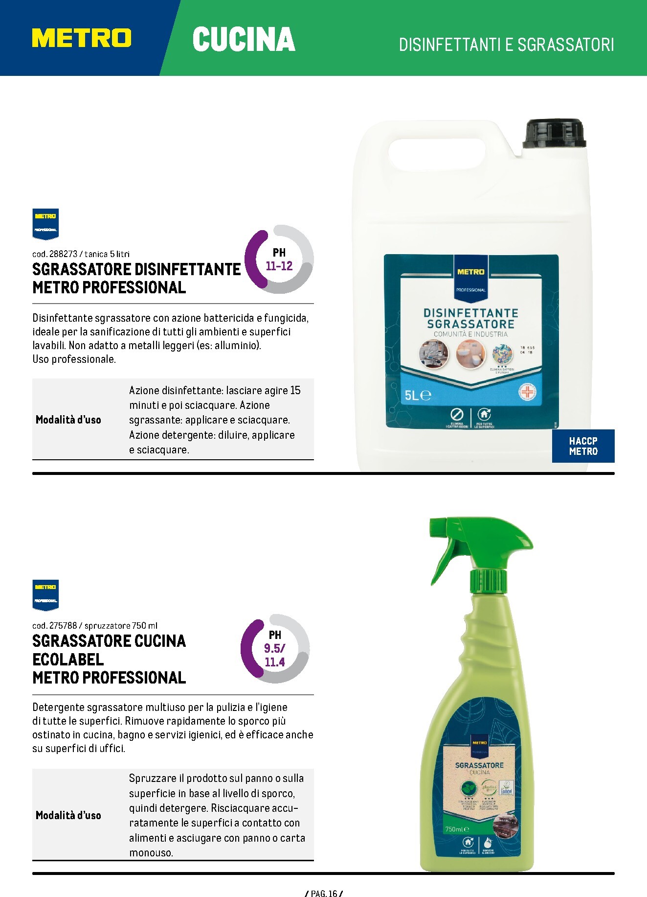 metro - Volantino attuale di Metro - Catalogo Detergenza valido dal giovedì 04/06/2026 al venerdì 04/06/2027 - page: 16