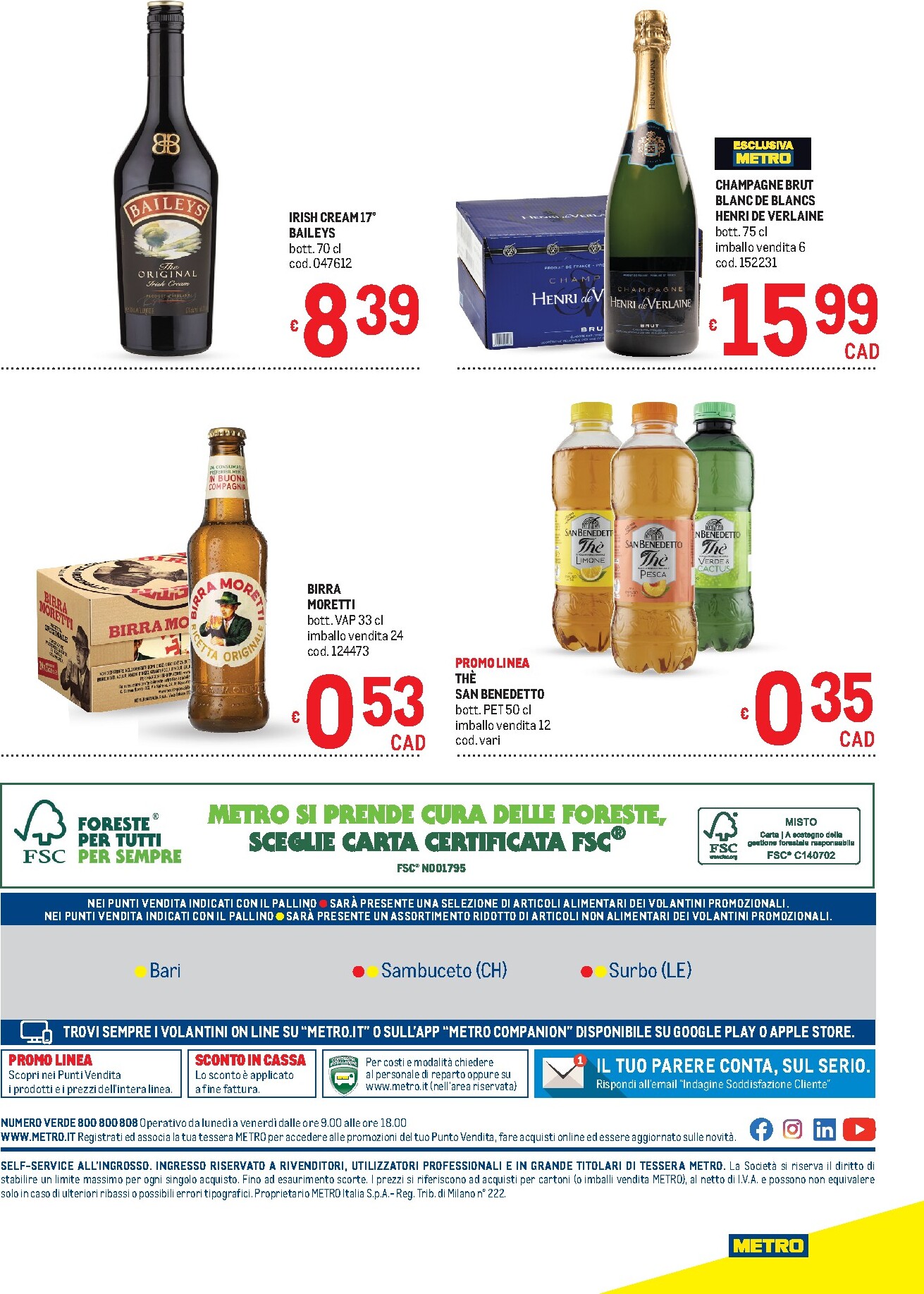 metro - Volantino attuale di Metro - Offerte per il tuo menù - Abruzzo e Puglia valido dal giovedì 09/07/2026 al mercoledì 22/07/2026 - page: 40