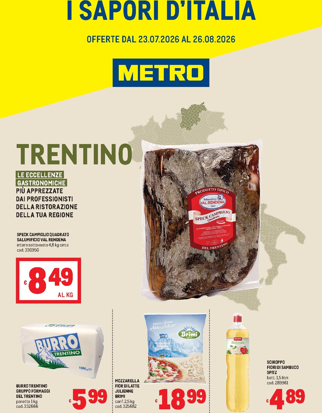 metro - Volantino attuale di Metro - Trentino valido dal giovedì 23/07/2026 al mercoledì 26/08/2026