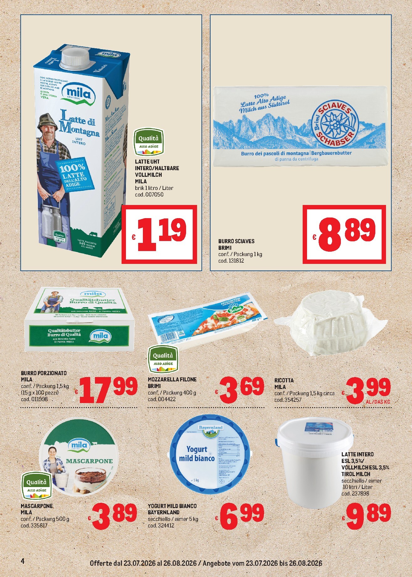 metro - Volantino attuale di Metro - Offerte Alto Adige Südtirol valido dal giovedì 23/07/2026 al mercoledì 26/08/2026 - page: 4