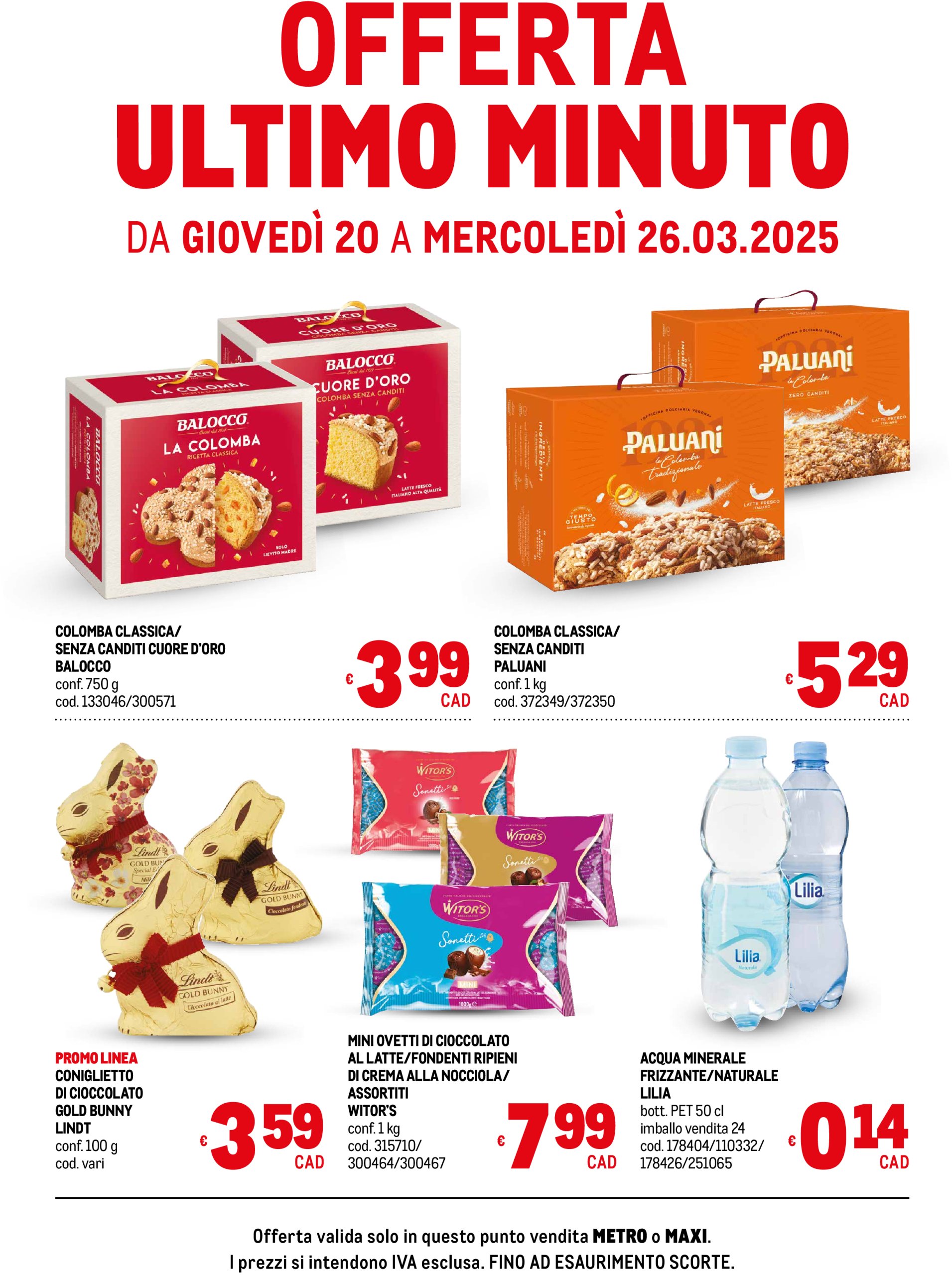 metro - Volantino Metro - Offerta Ultimo minuto valido dal 20/03 al 26/03