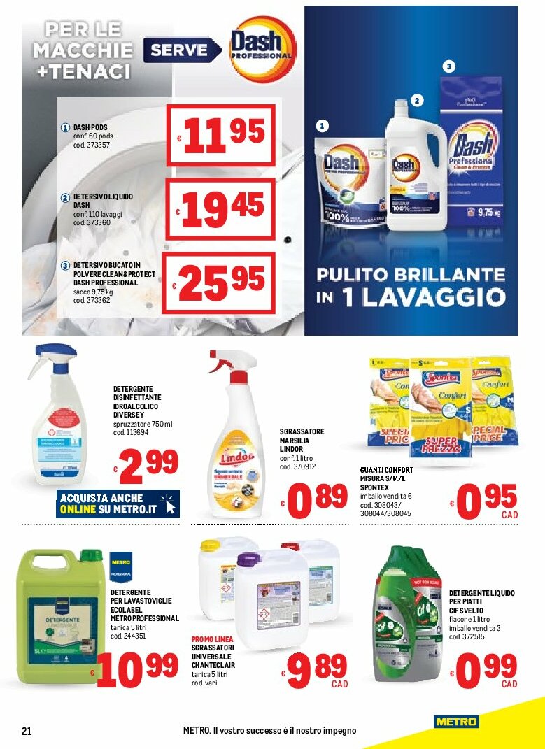 metro - Volantino Metro - Lombardia, Trentino Alto Adige, Friuli Venezia Giulia, Marche, Emilia Romagna valido dal 14/08 al 27/08 - page: 21
